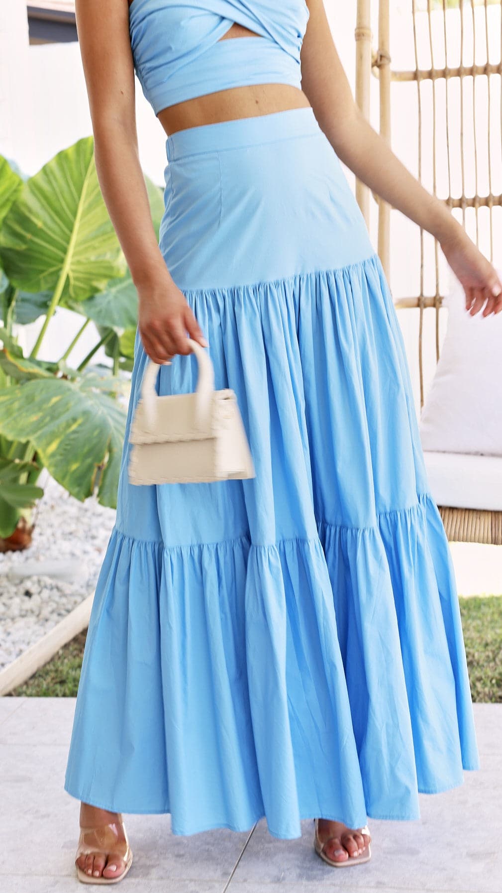 Ayla Maxi Skirt - Periwinkle Blue-Sunshines Bliss