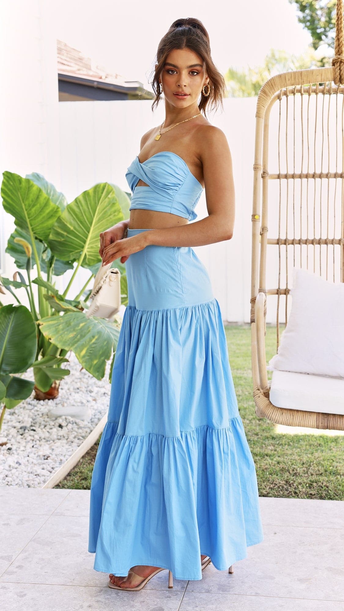 Ayla Maxi Skirt - Periwinkle Blue-Sunshines Bliss