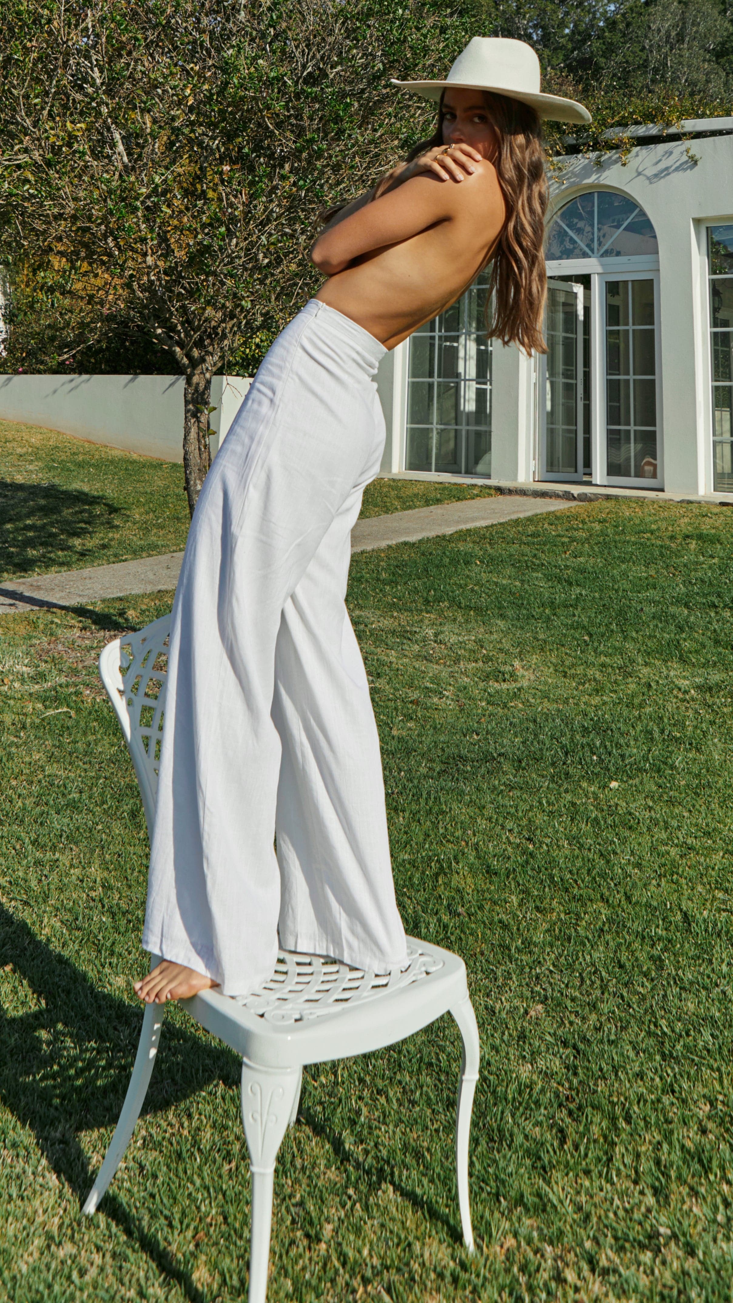 Daybreak Pants - White-Sunshines Bliss