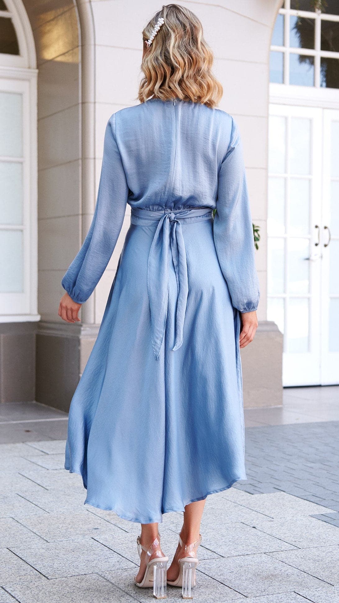 Starry Nights Dress - Steel Blue-Sunshines Bliss