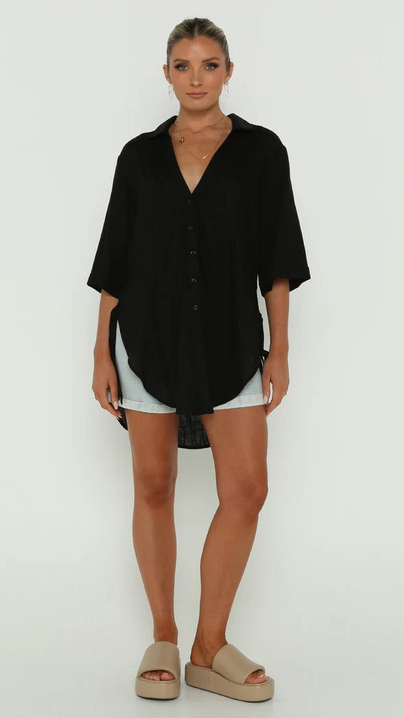 Lottie Shirt - Black-Sunshines Bliss