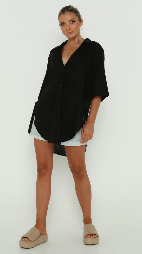 Lottie Shirt - Black-Sunshines Bliss