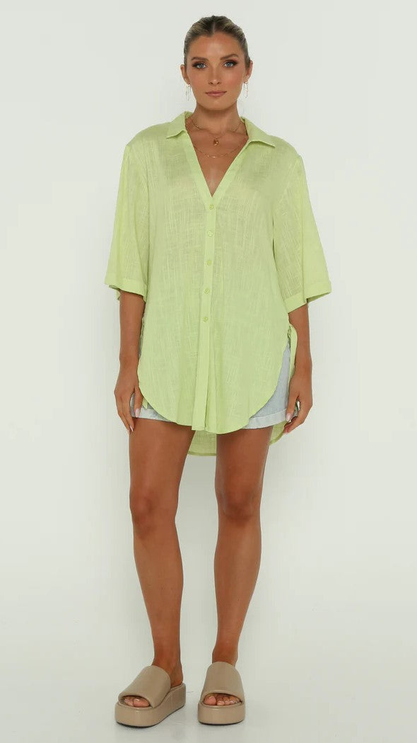 Lottie Shirt - Lime-Sunshines Bliss