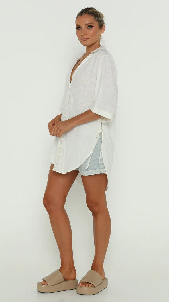 Lottie Shirt - White-Sunshines Bliss