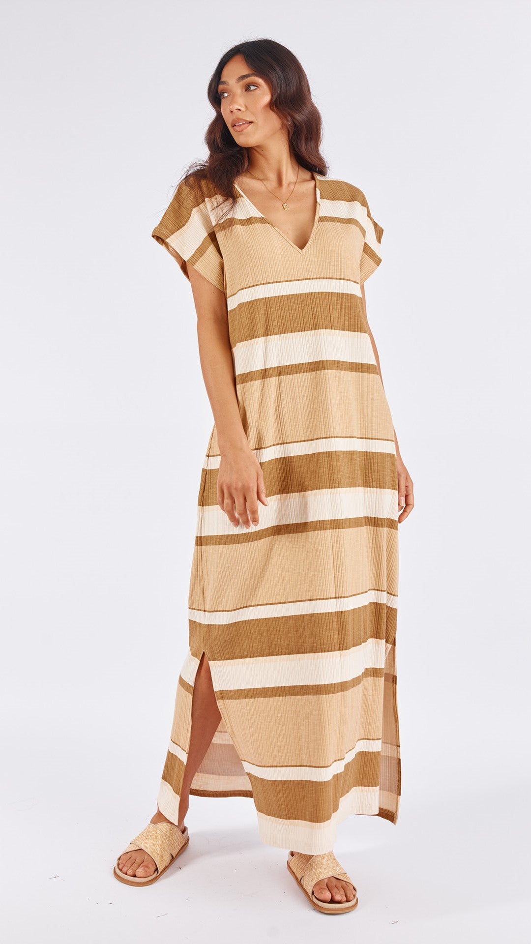 Makenzie Maxi Dress - Stripe Print-Sunshines Bliss
