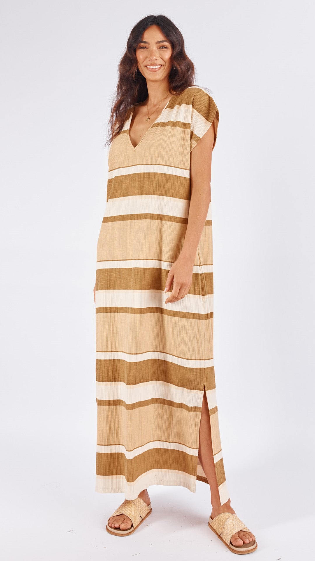 Makenzie Maxi Dress - Stripe Print-Sunshines Bliss