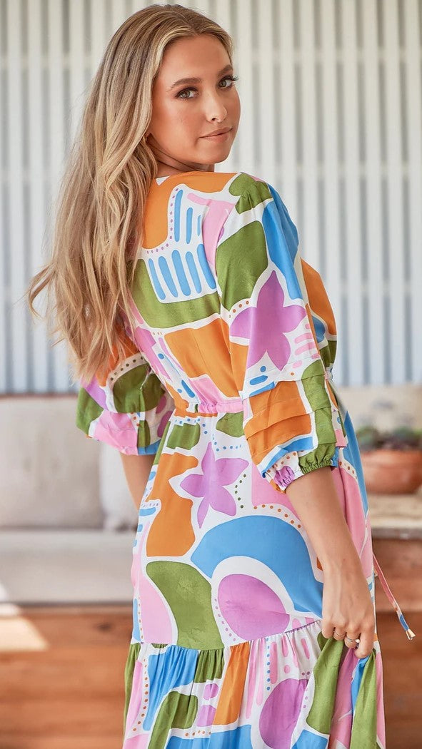 Mariana Maxi Dress - Pablo Print-Sunshines Bliss
