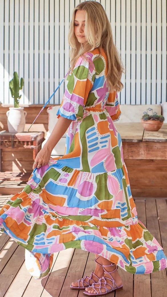 Mariana Maxi Dress - Pablo Print-Sunshines Bliss