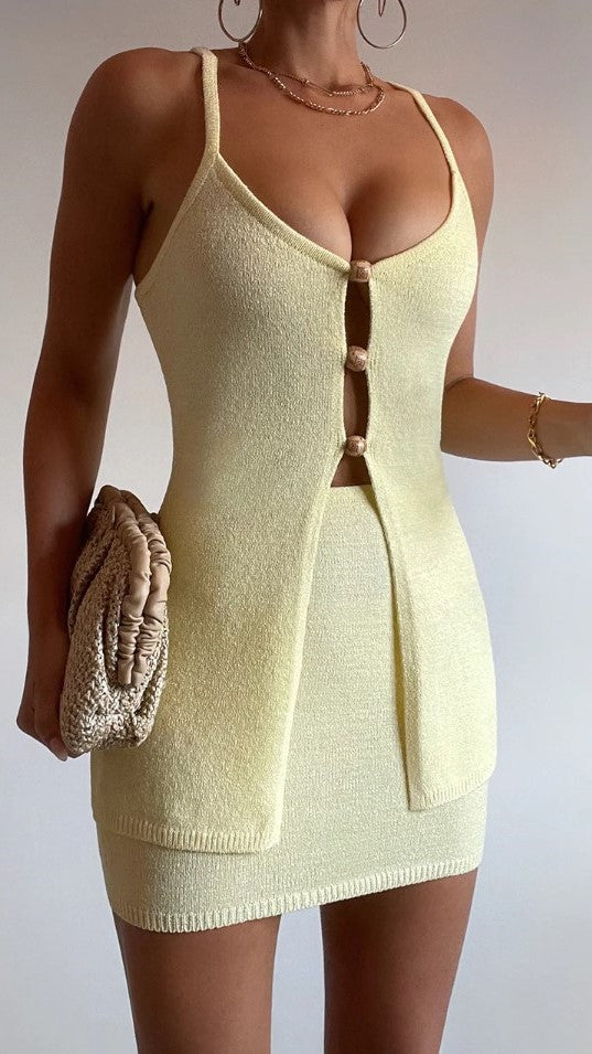 Normani Low Rise Skirt - Butter-Sunshines Bliss