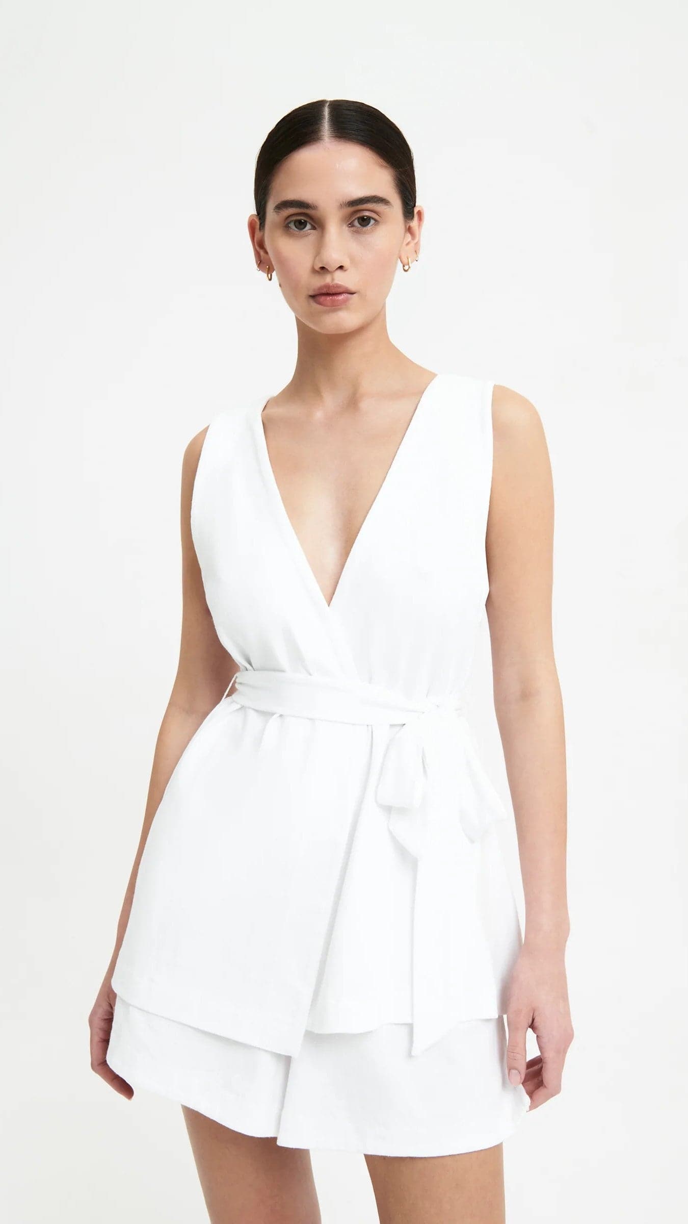 Fes Wrap Top - White-Sunshines Bliss