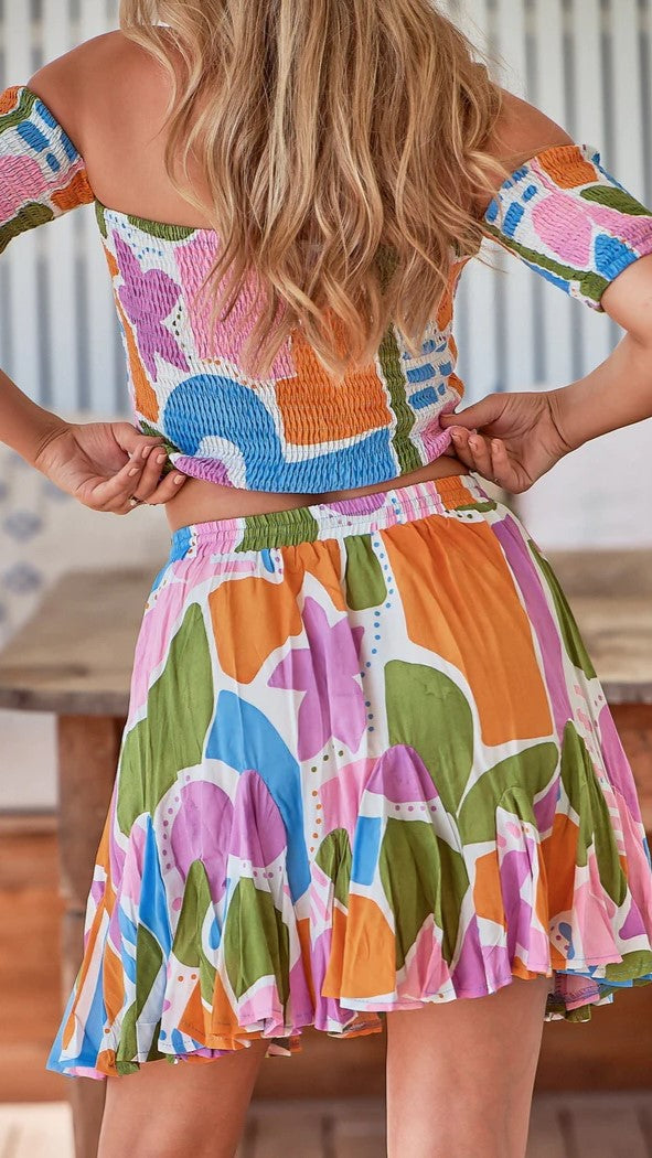 Anita Skirt - Pablo Print-Sunshines Bliss