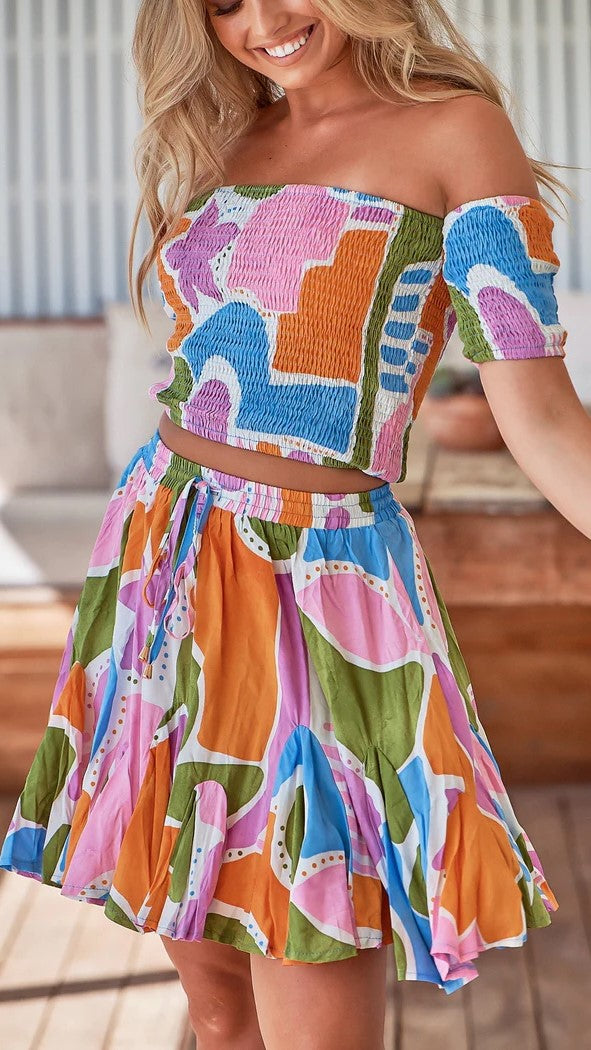 Anita Skirt - Pablo Print-Sunshines Bliss
