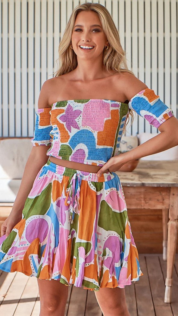 Anita Skirt - Pablo Print-Sunshines Bliss