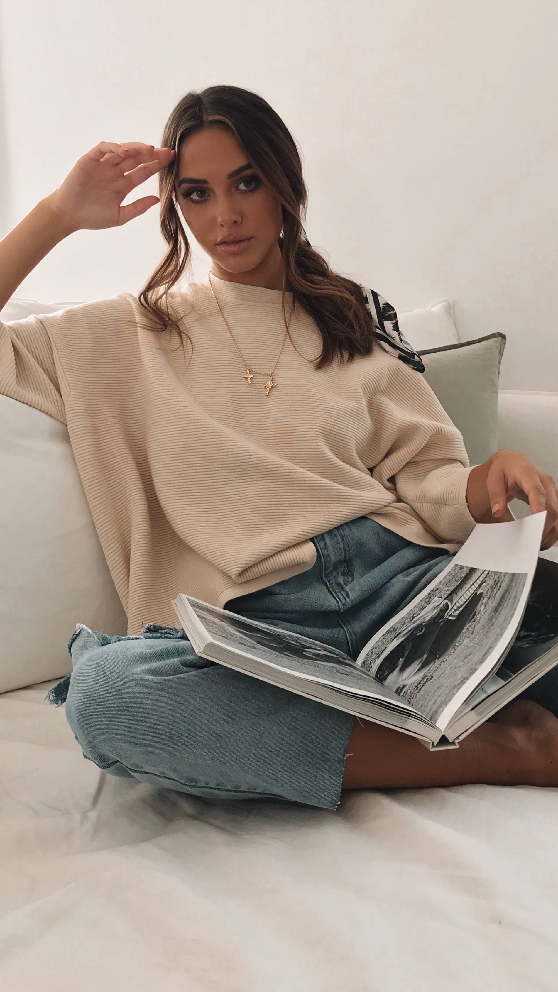 Whispers In The Moment Knit - Oatmeal-Sunshines Bliss