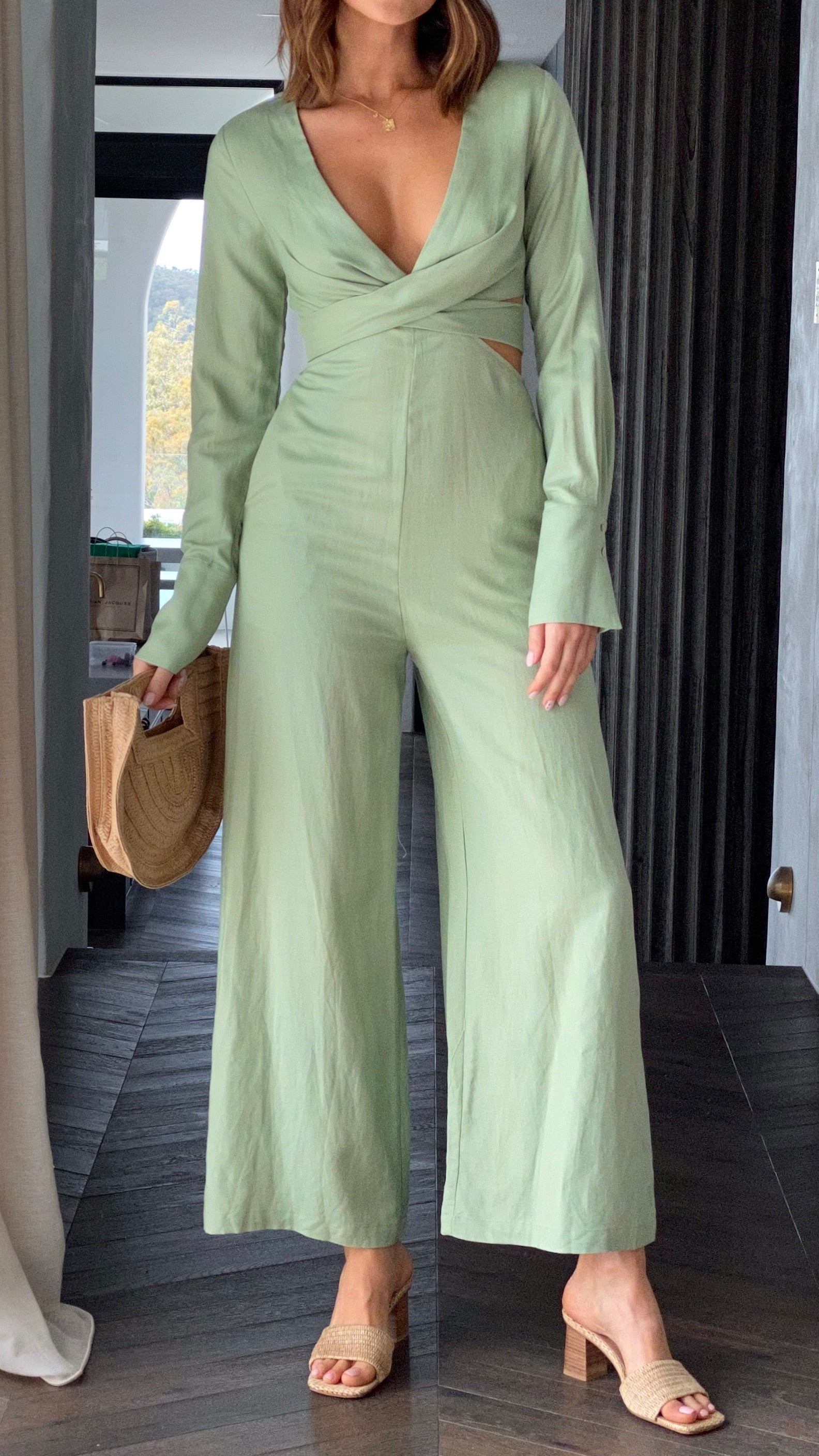 Nicky Jumpsuit - Sage-Sunshines Bliss