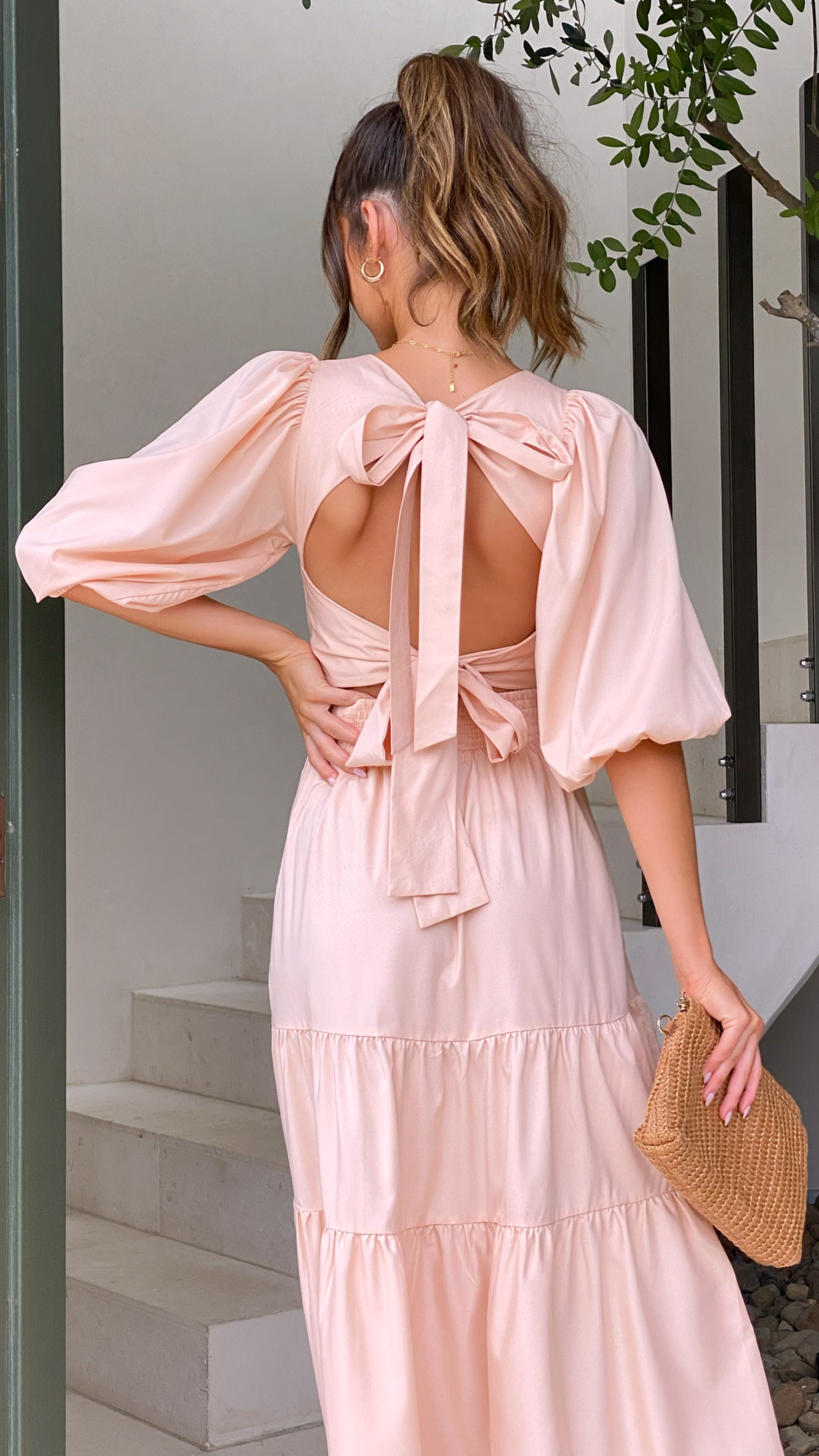 Michella Maxi Dress - Peach-Sunshines Bliss