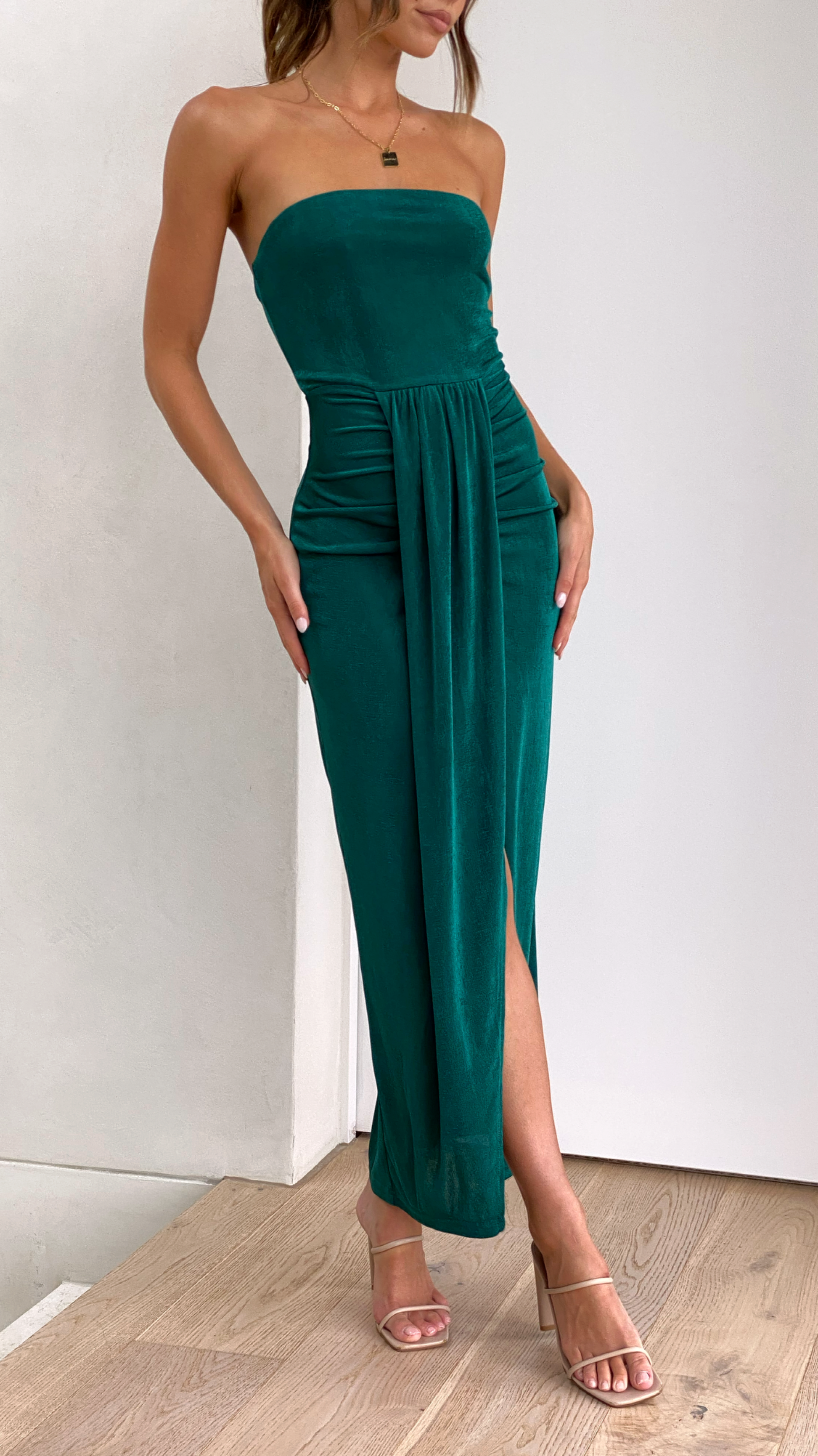Tenielle Midi Dress - Teal-Sunshines Bliss