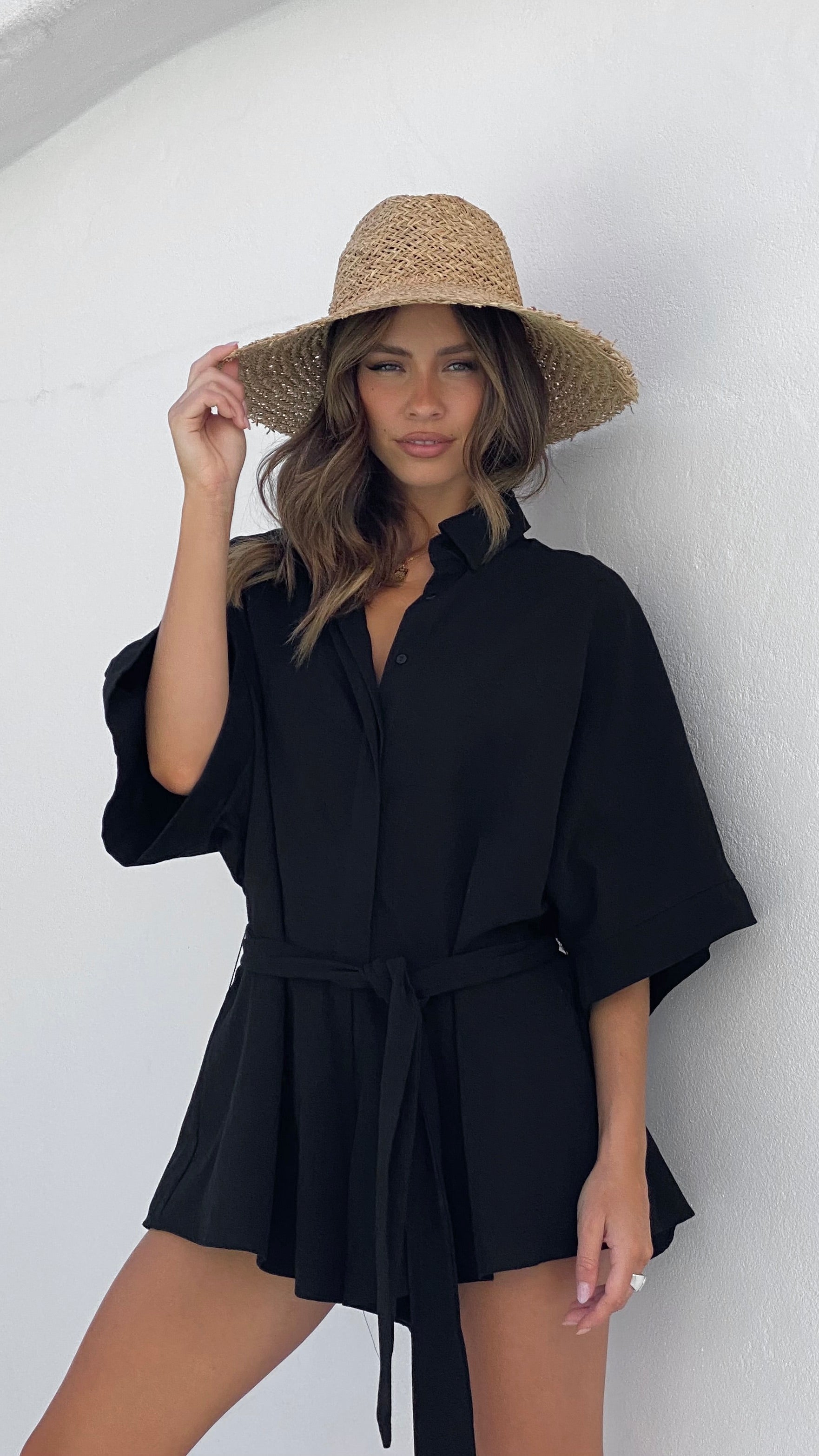 Bailin Playsuit - Black-Sunshines Bliss