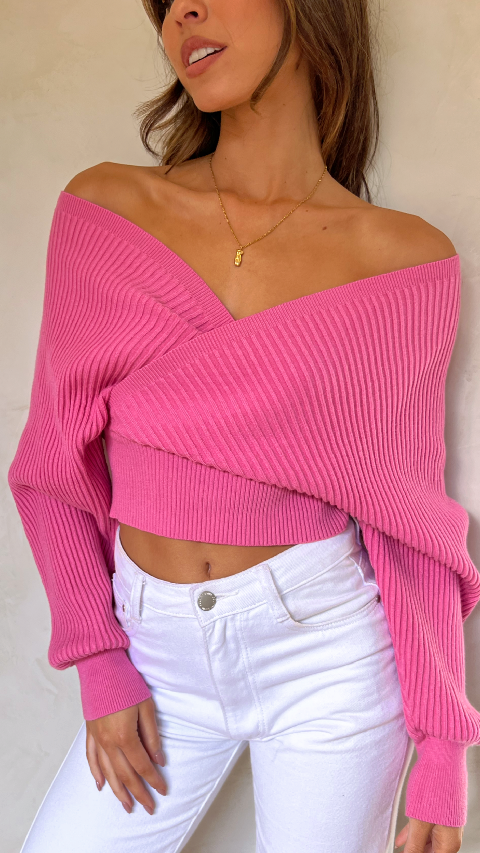 Posse Knit Top - Hot Pink-Sunshines Bliss