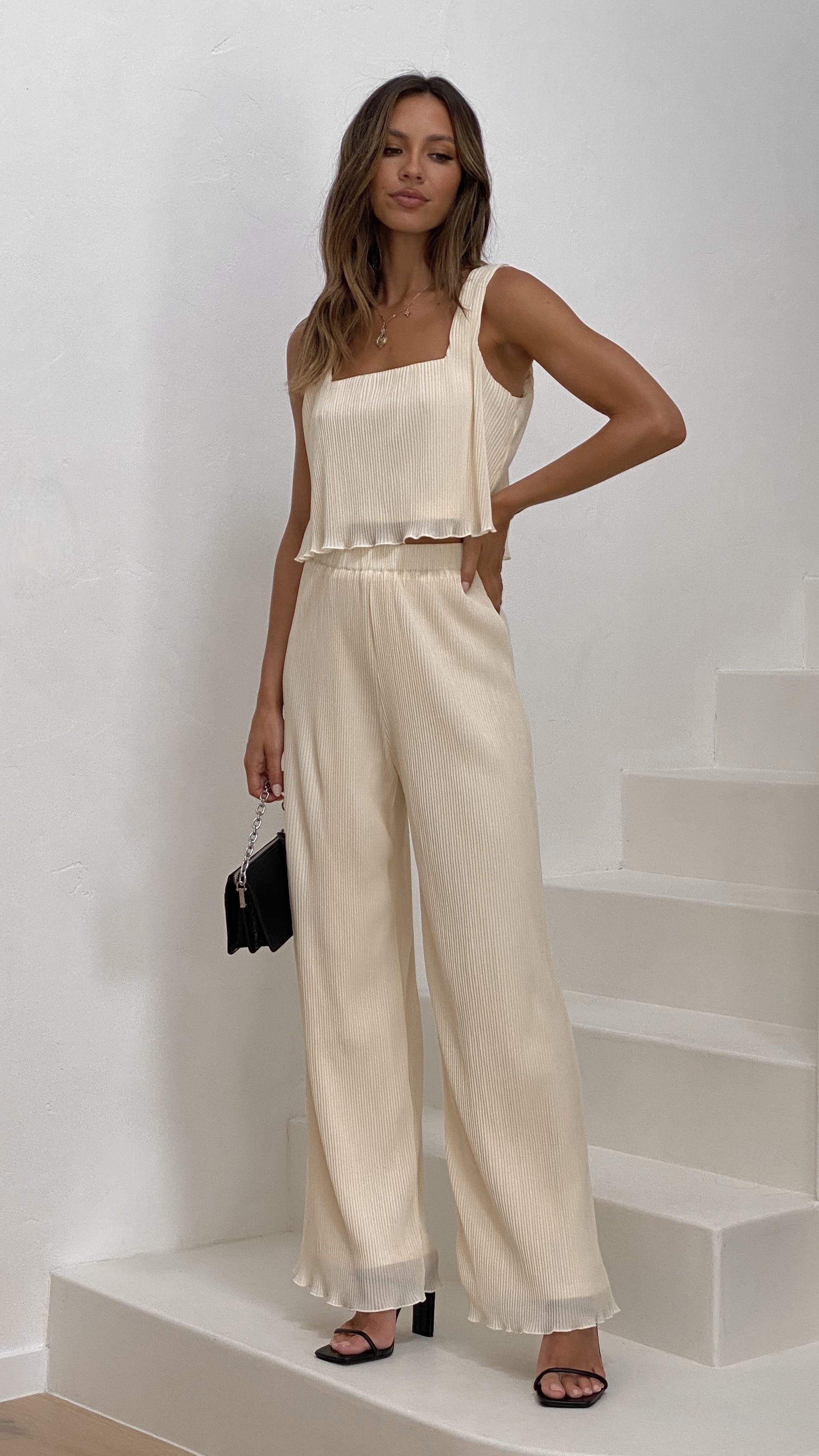 Tyla Top and Pants Set - Bone-Sunshines Bliss