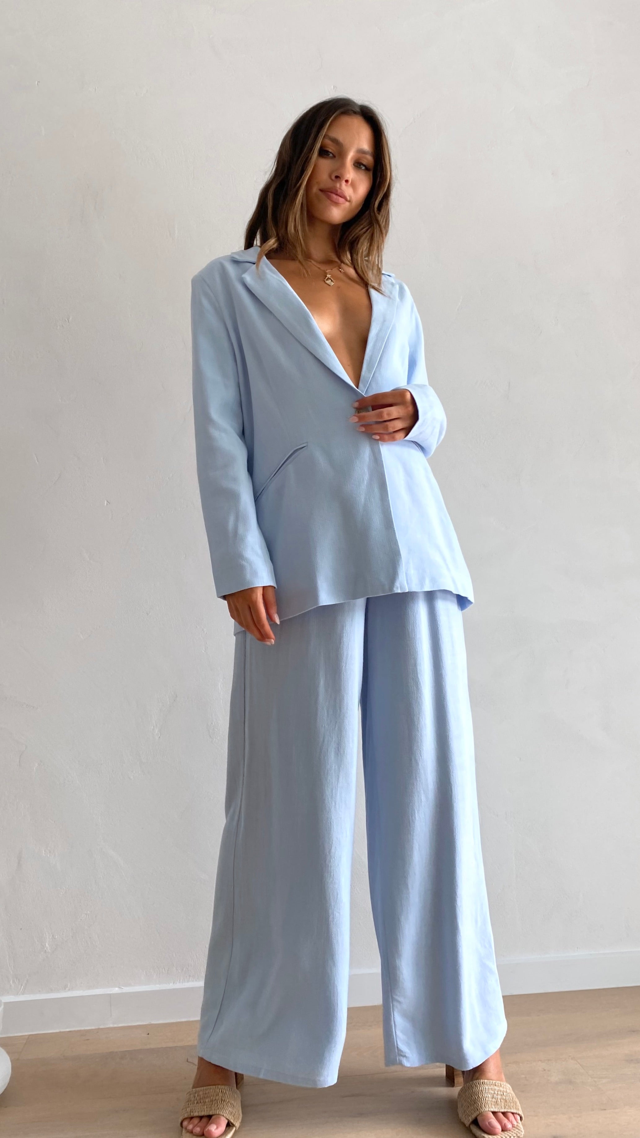 Fields Blazer - Sky Blue-Sunshines Bliss