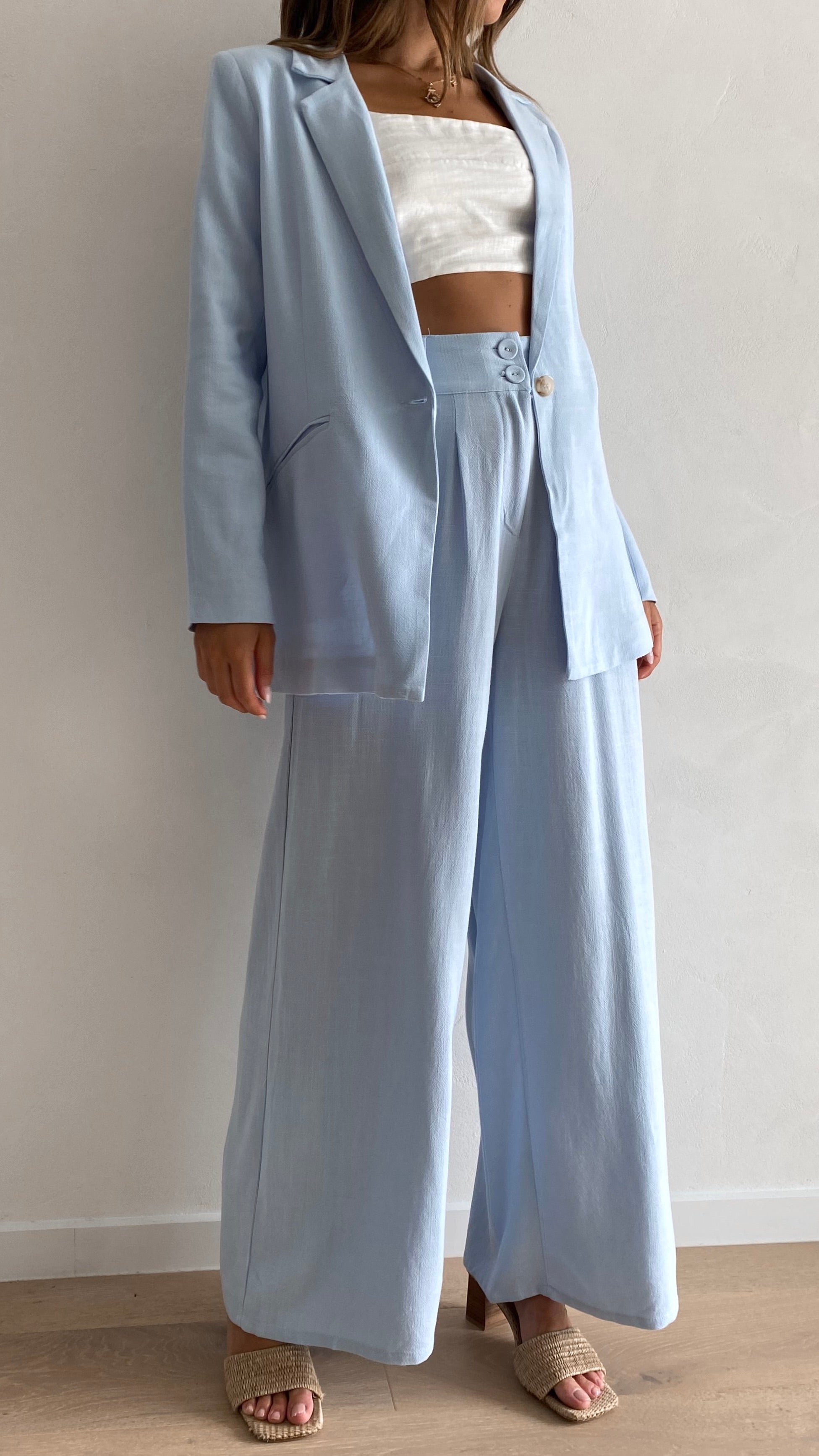 Fields Blazer - Sky Blue-Sunshines Bliss