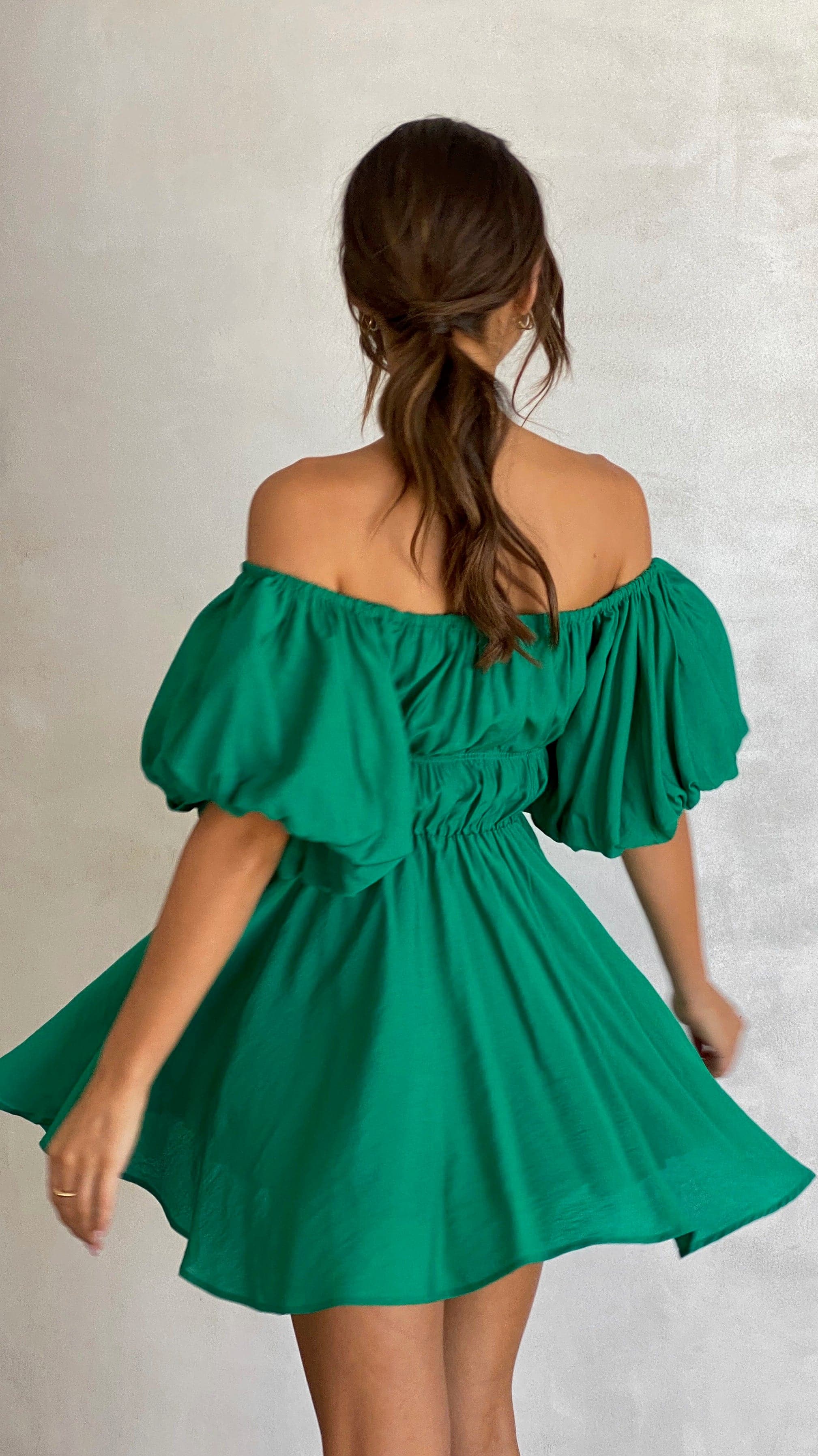 Adi Mini Dress - Green-Sunshines Bliss
