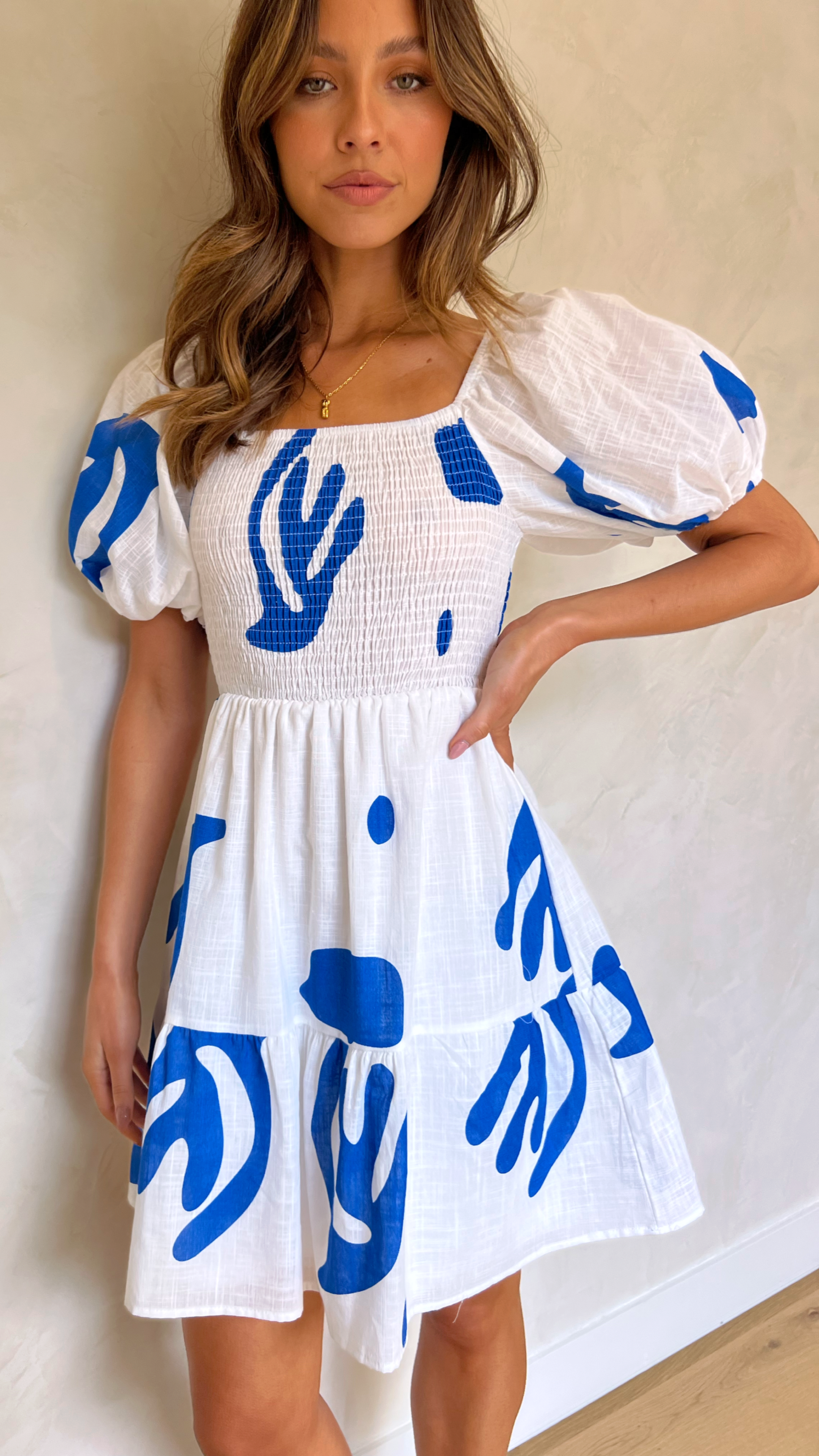 Sunny Mini Dress - Blue-Sunshines Bliss