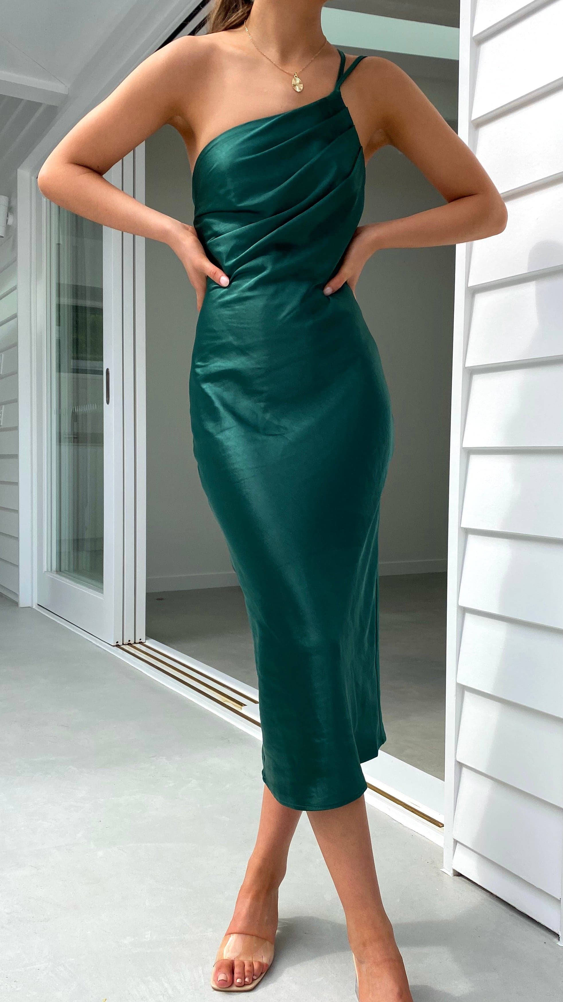Josephina Midi Dress - Emerald Green-Sunshines Bliss