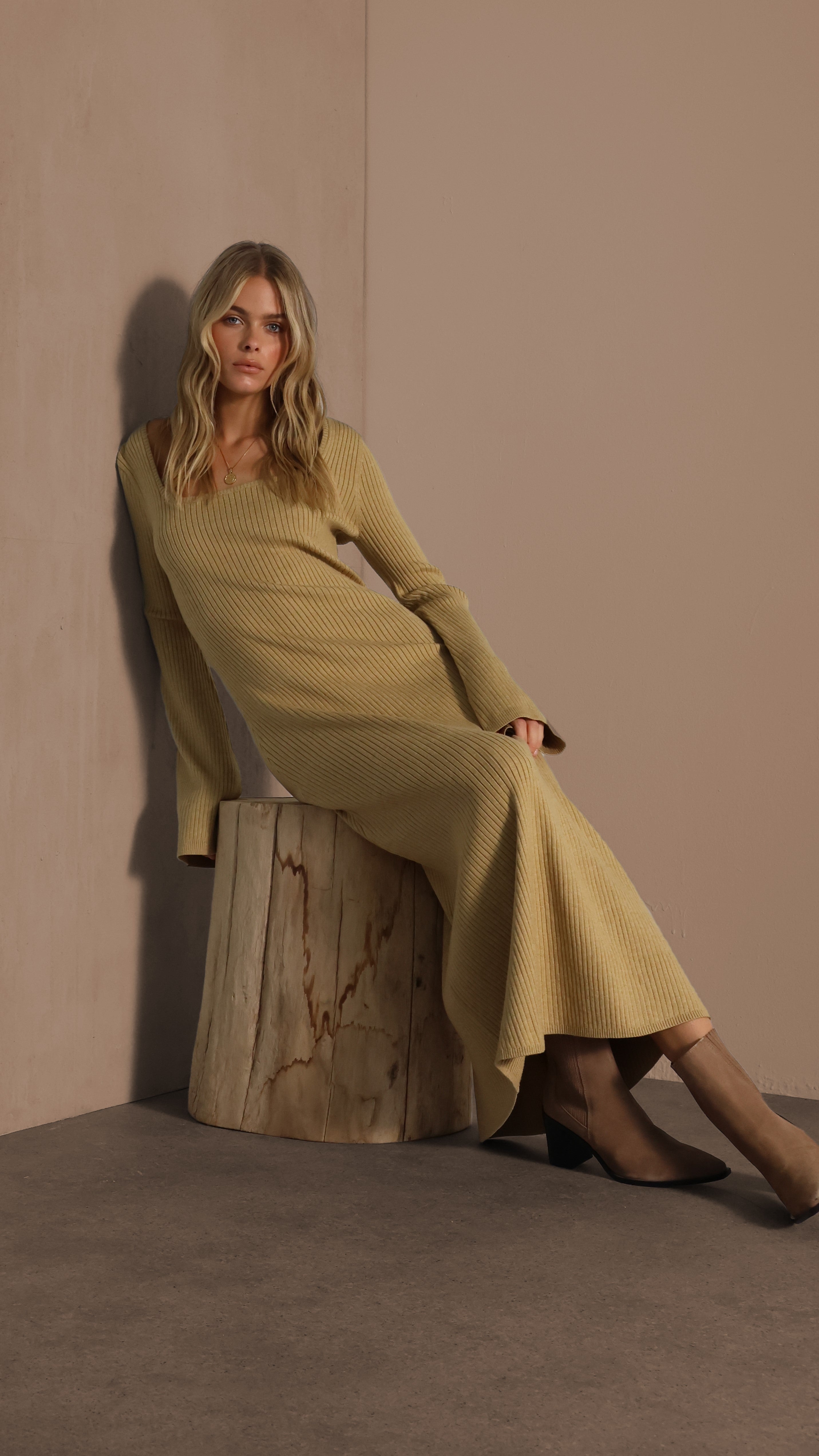 Doja Maxi Dress - Mustard-Sunshines Bliss