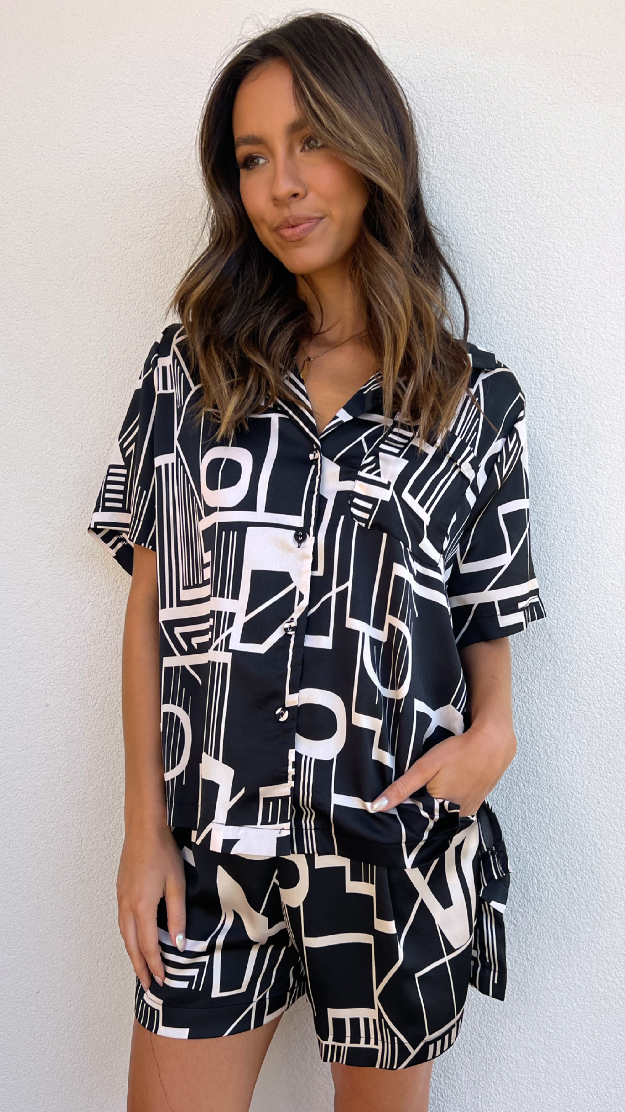 Whitney Button Up Shirt - Lost City-Sunshines Bliss