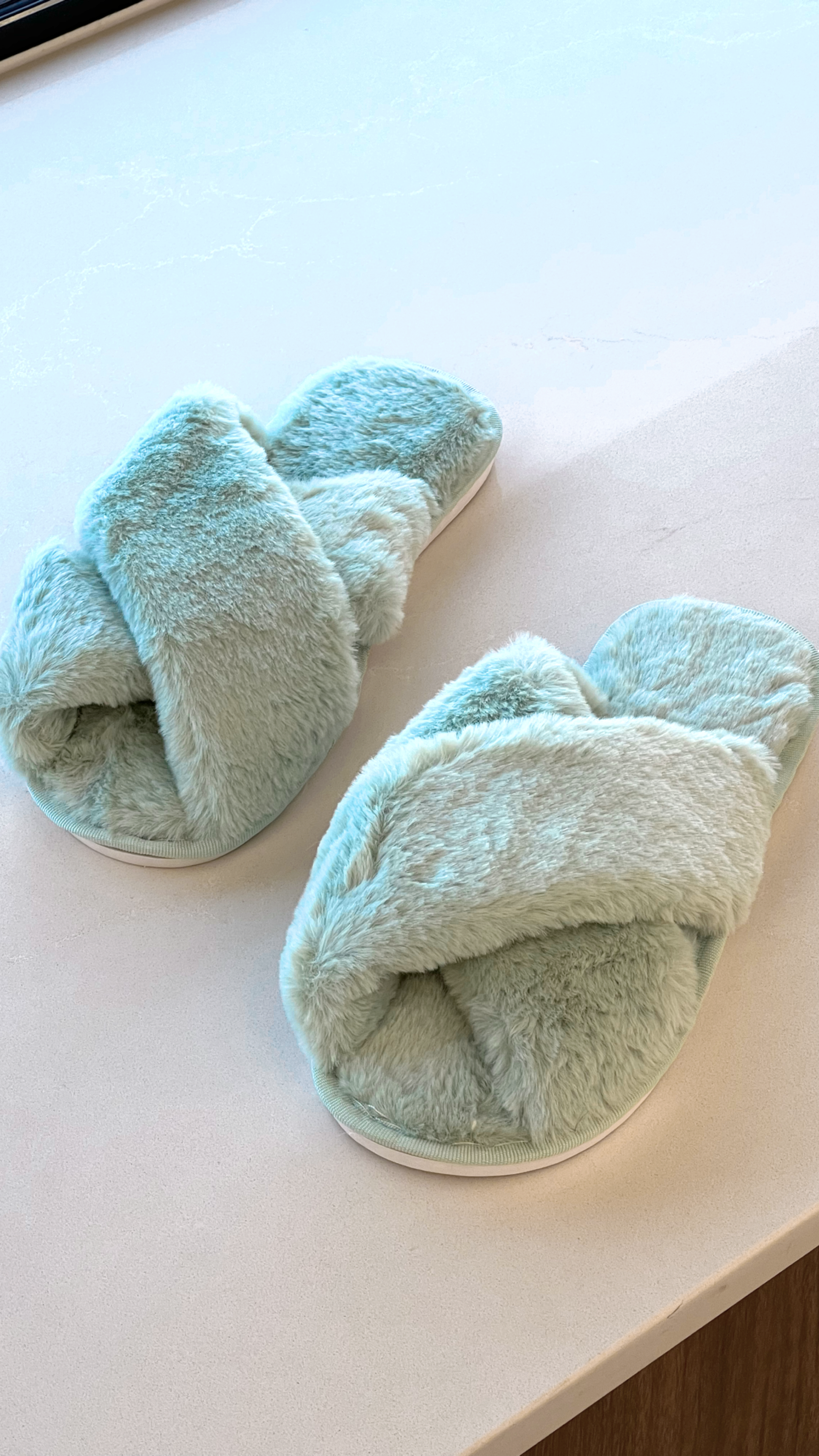 Jessica Fluffy Slippers - Olive-Sunshines Bliss