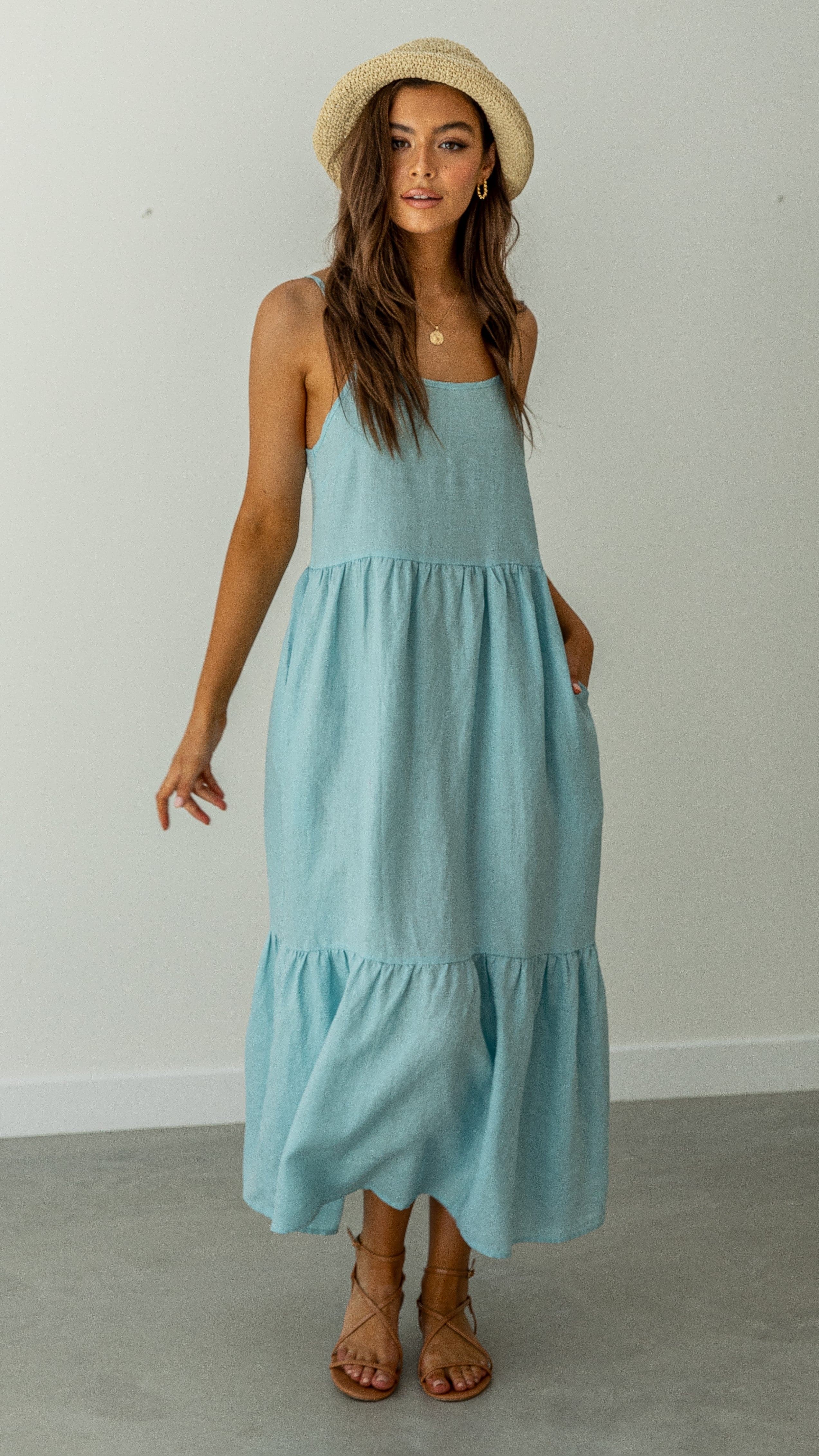 Nico Maxi Dress - Blue-Sunshines Bliss
