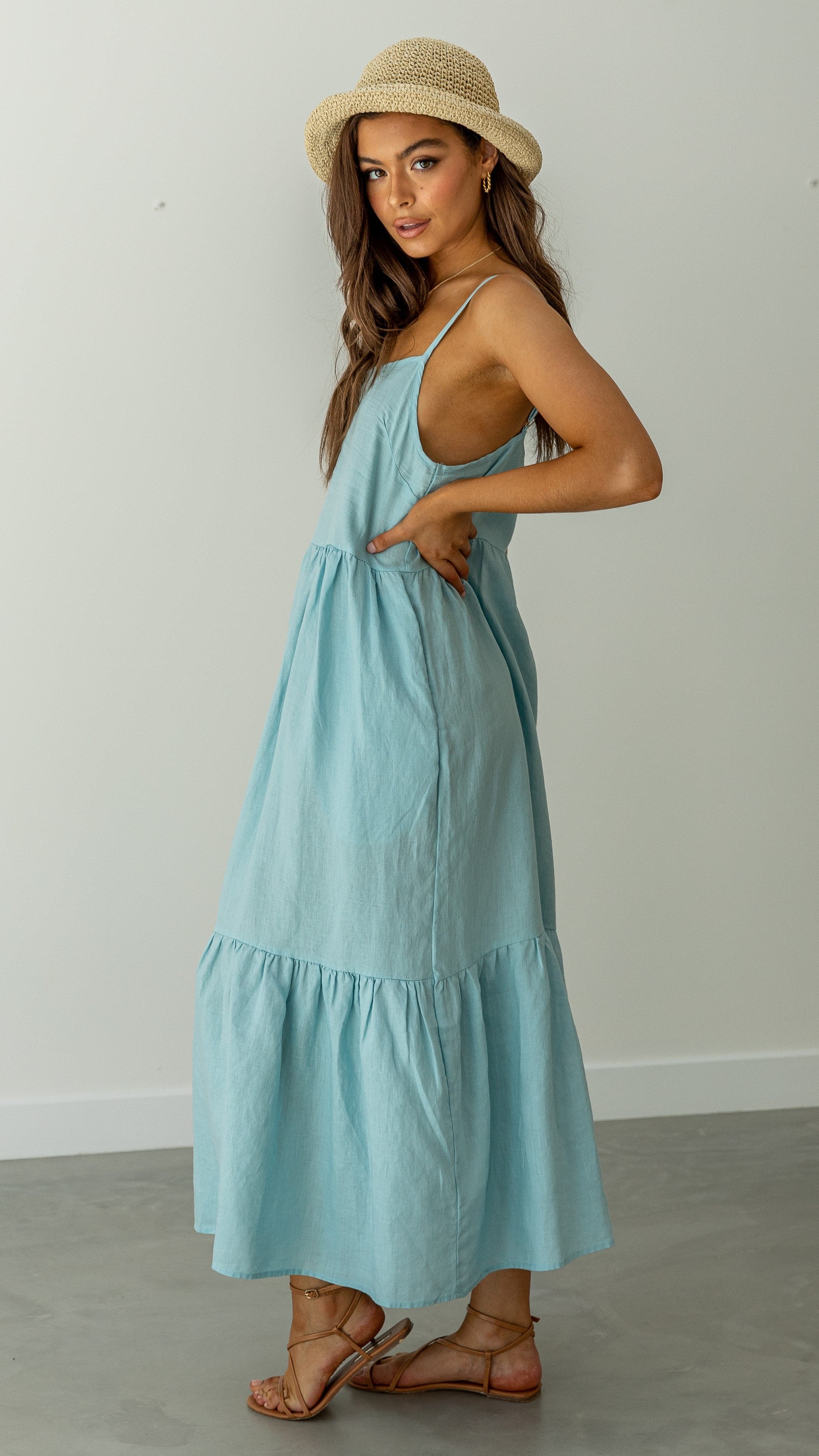 Nico Maxi Dress - Blue-Sunshines Bliss