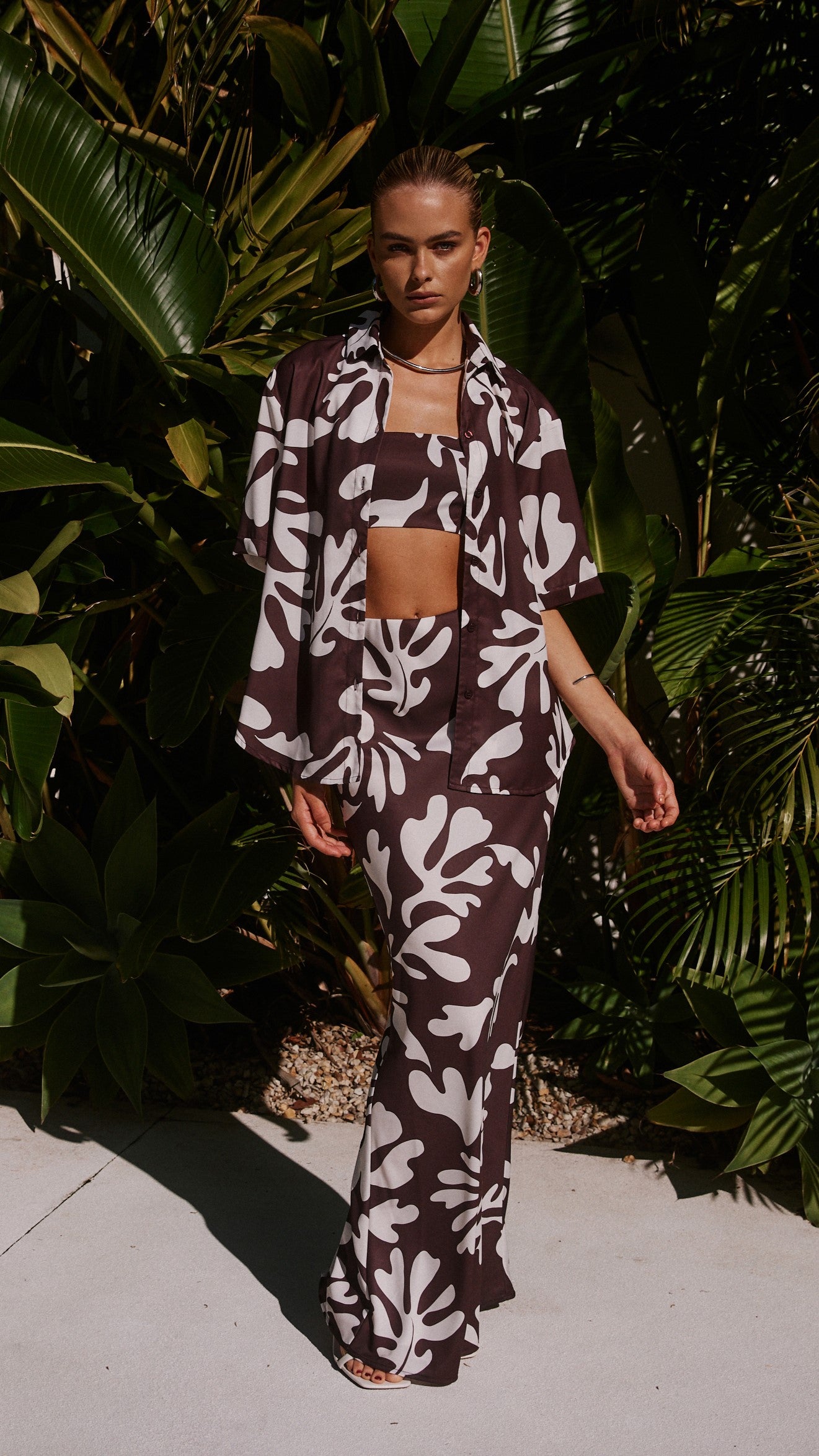 Acadia Button Up Shirt - Botanical-Sunshines Bliss