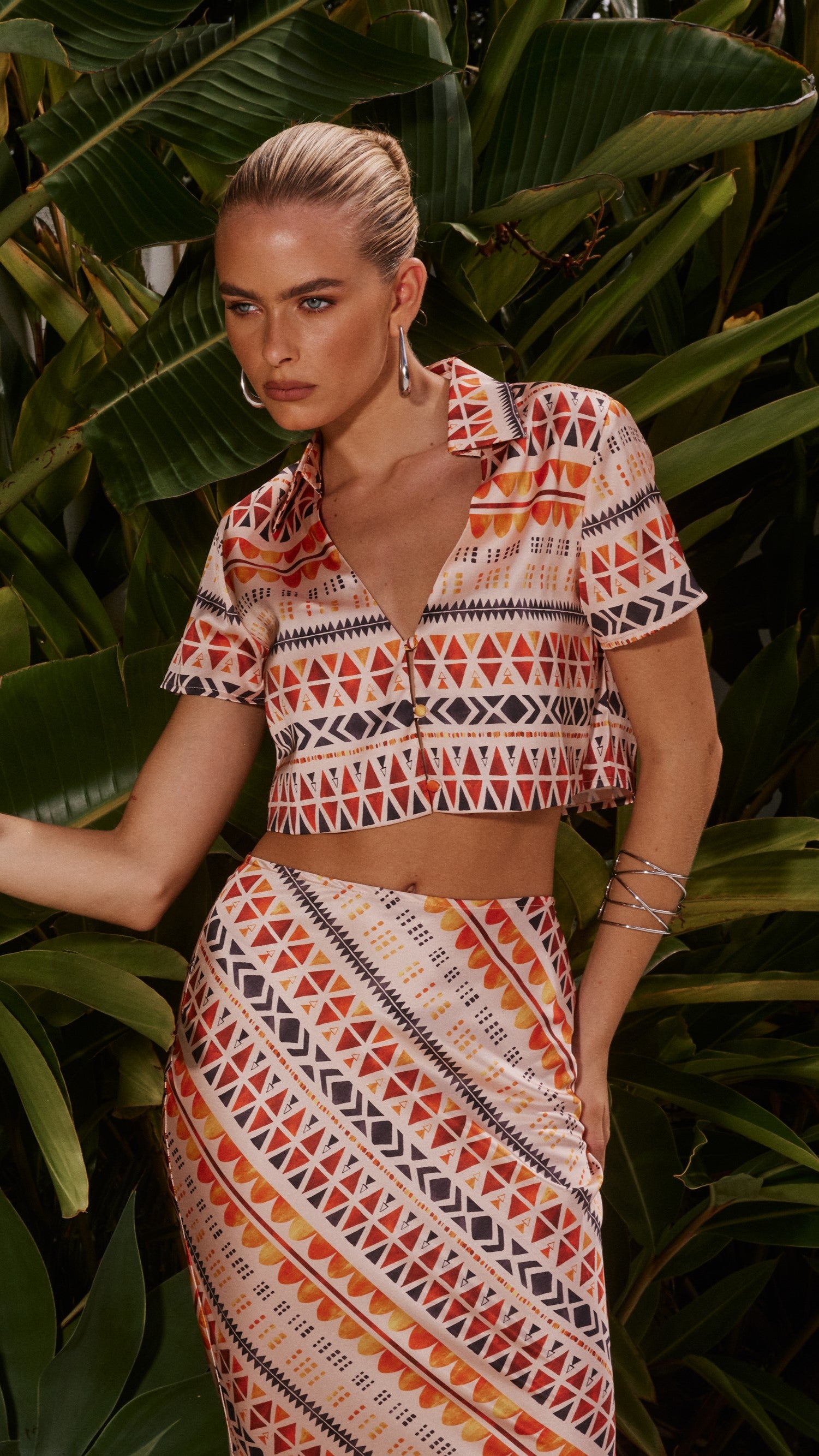 Clea Maxi Skirt - Phoenix Print-Sunshines Bliss