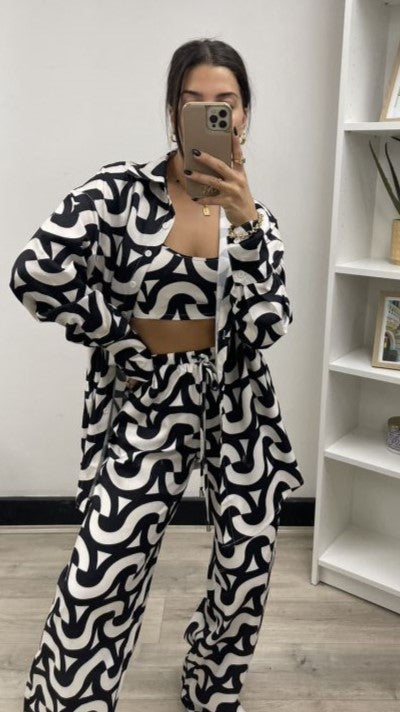 Emmaline Shirt - Black Print-Sunshines Bliss