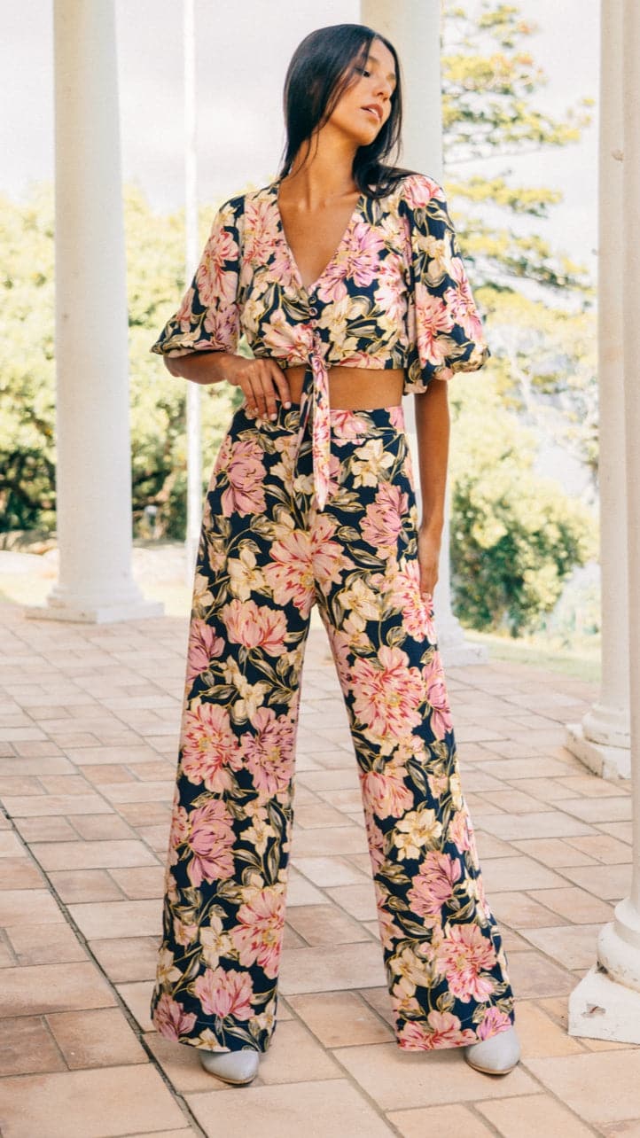 Sonya Crop Top - Karlie Print-Sunshines Bliss