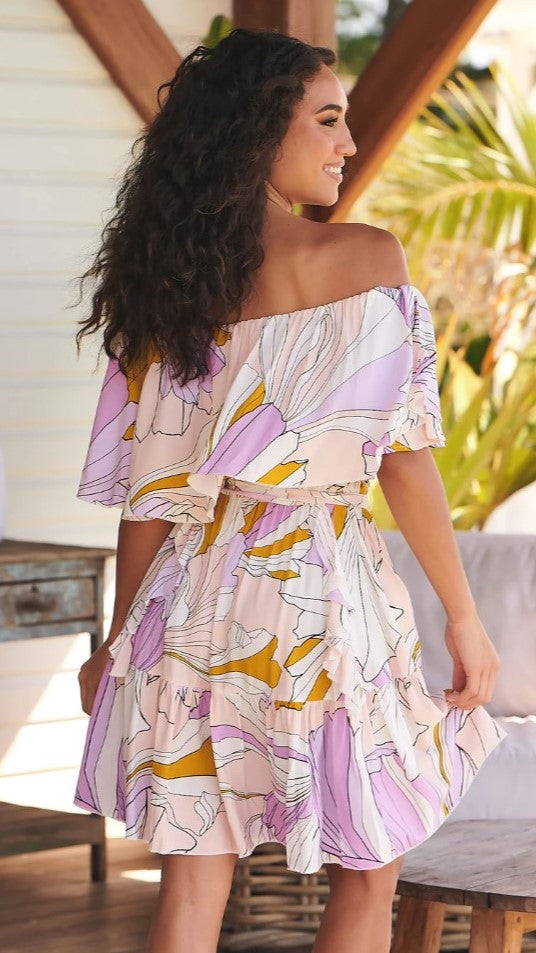 Georgie Mini Dress - Lavender Swirl-Sunshines Bliss