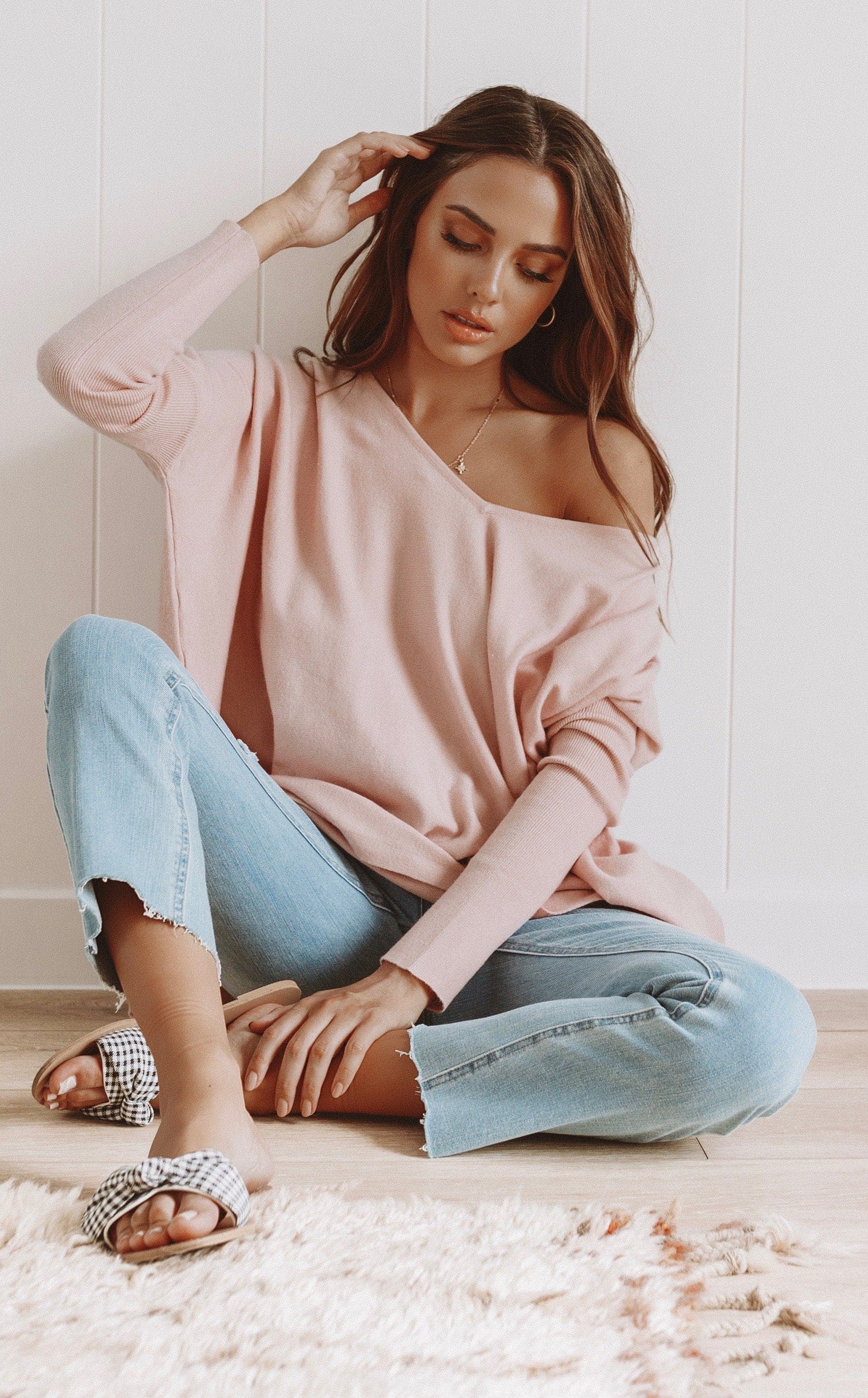 Amalia Knit Top - Blush-Sunshines Bliss