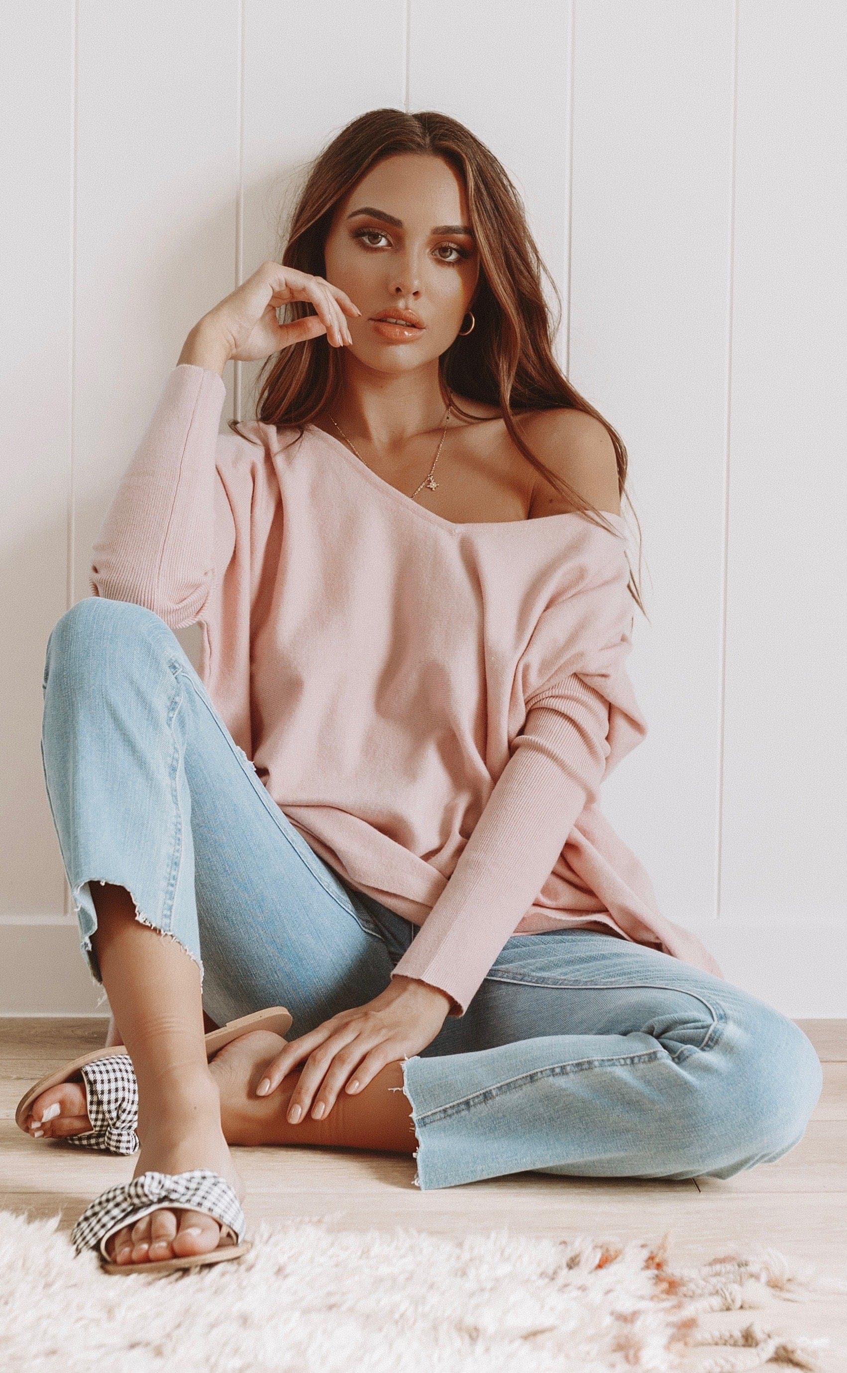 Amalia Knit Top - Blush-Sunshines Bliss