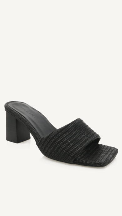 Ukko Heel - Black Raffia-Sunshines Bliss