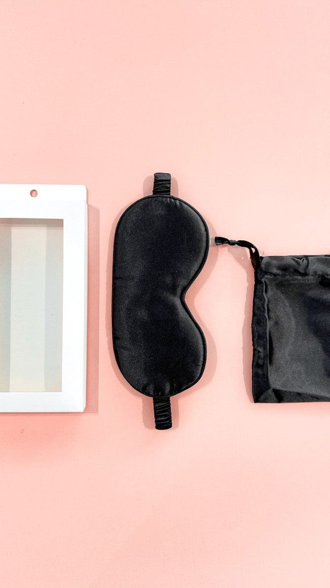 Cassi Silky Eye Mask - Black-Sunshines Bliss