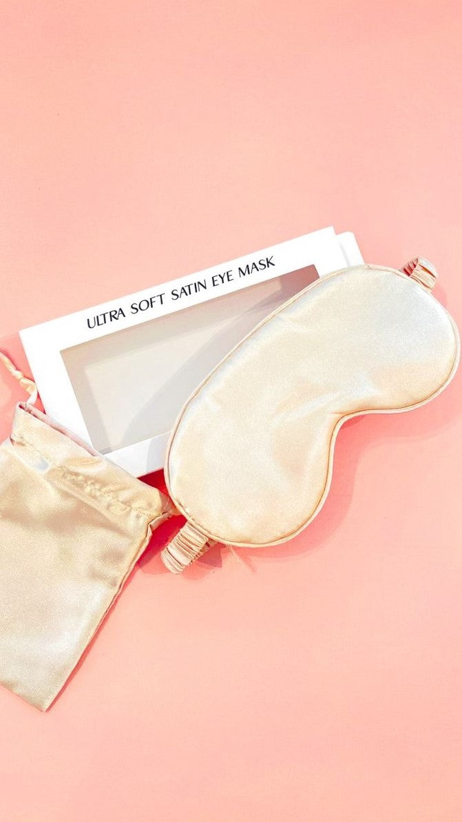 Cassi Silk Eye Mask - Champagne-Sunshines Bliss