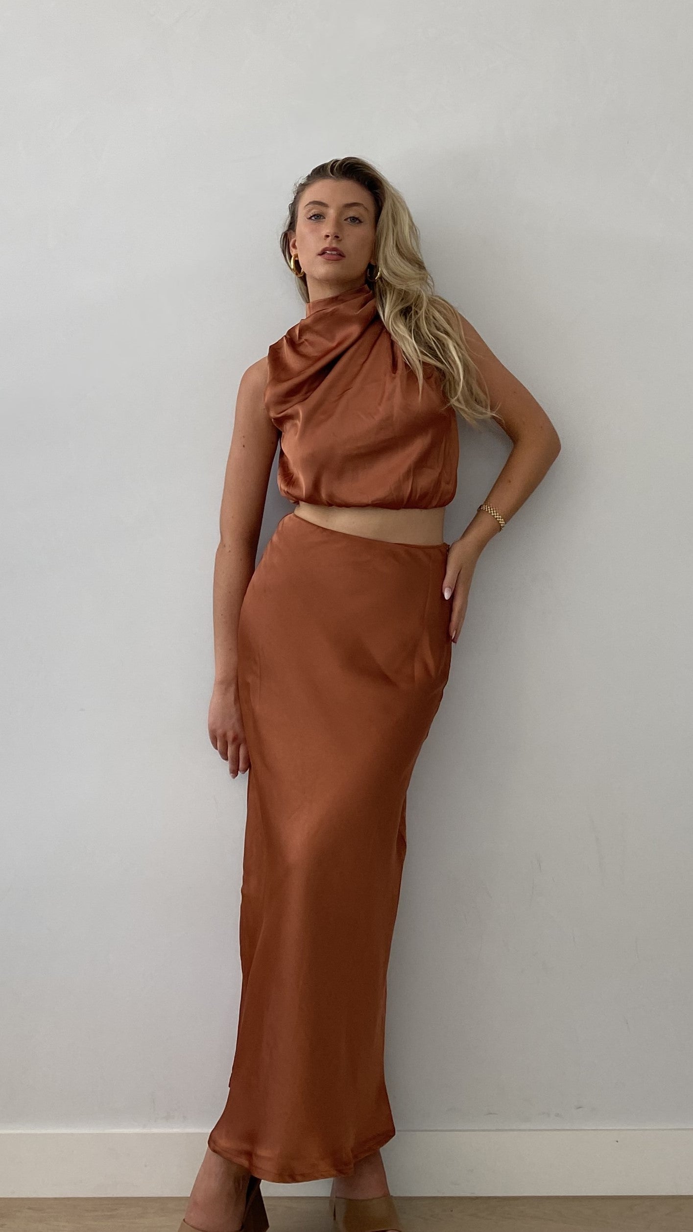 Esther Maxi Skirt - Copper-Sunshines Bliss