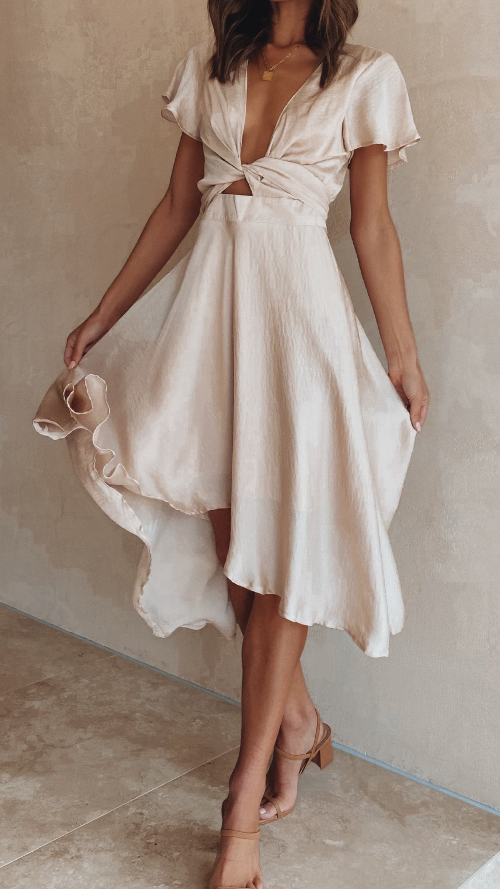 Sunny Daze Dress - Champagne-Sunshines Bliss