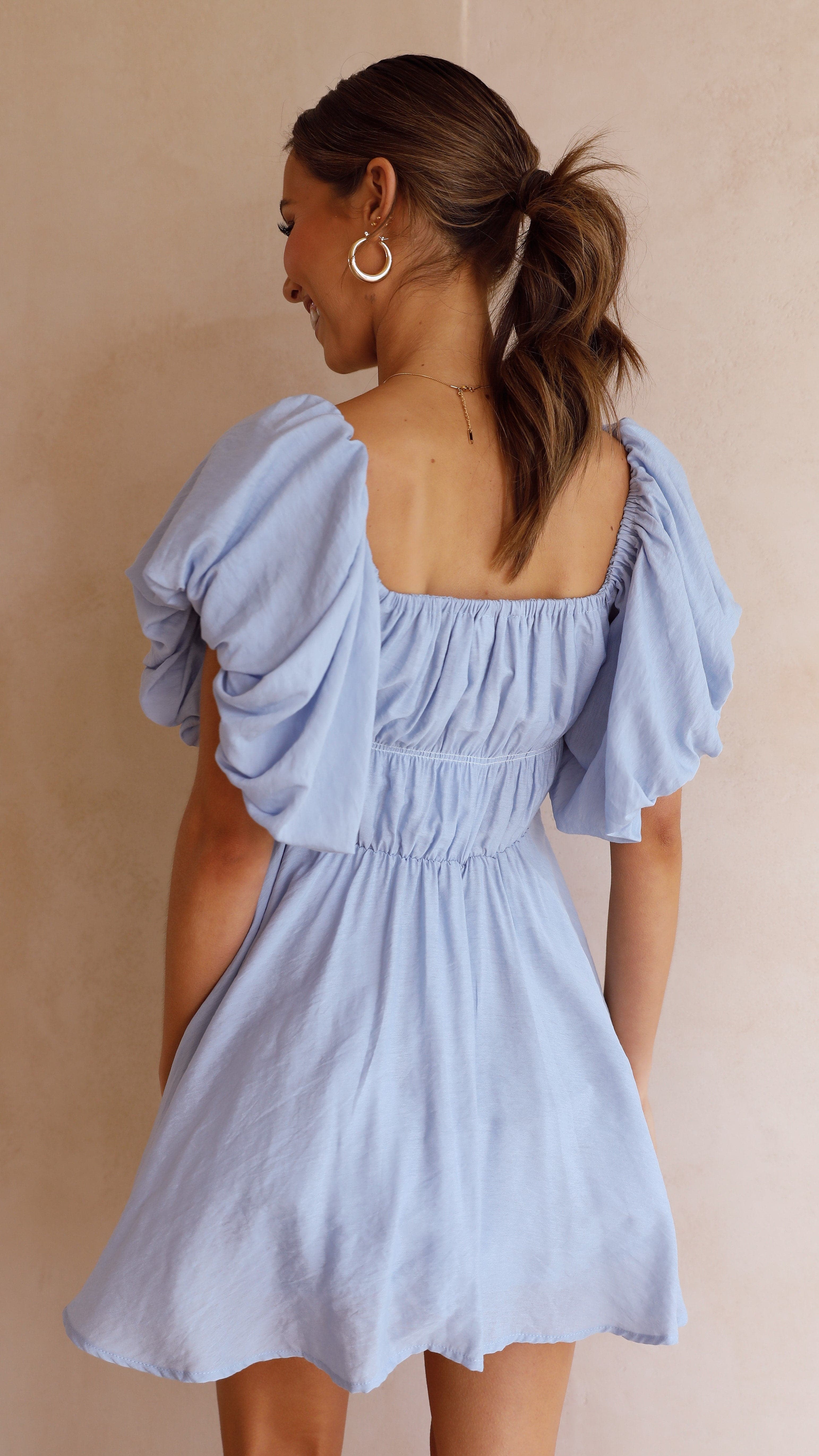 Adi Mini Dress - Blue-Sunshines Bliss
