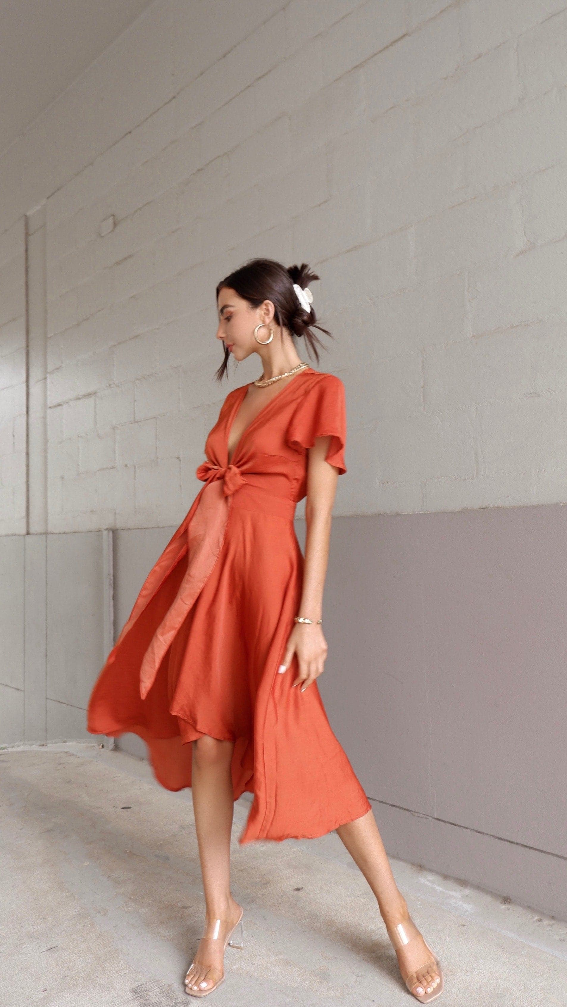 Sunny Daze Dress - Rust-Sunshines Bliss