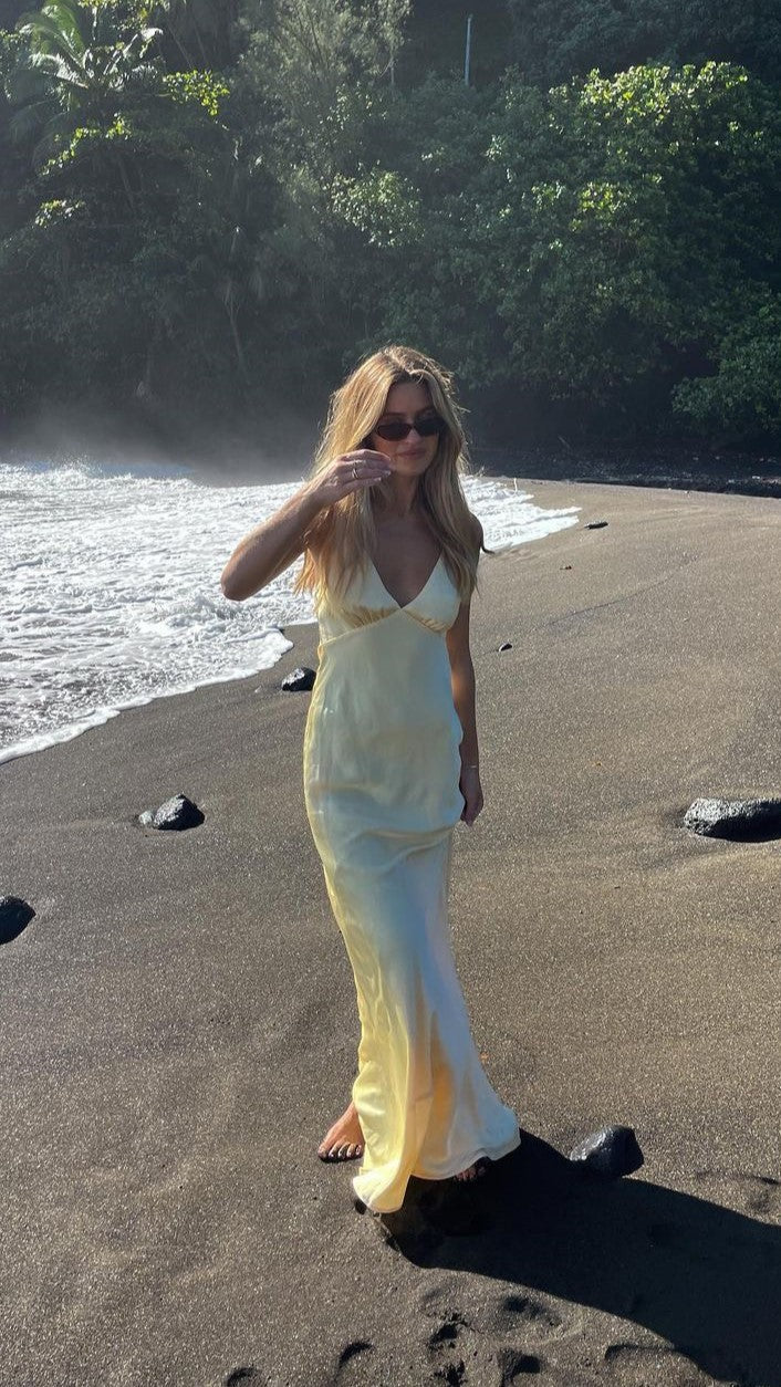 Ziah Maxi Dress - Yellow-Sunshines Bliss