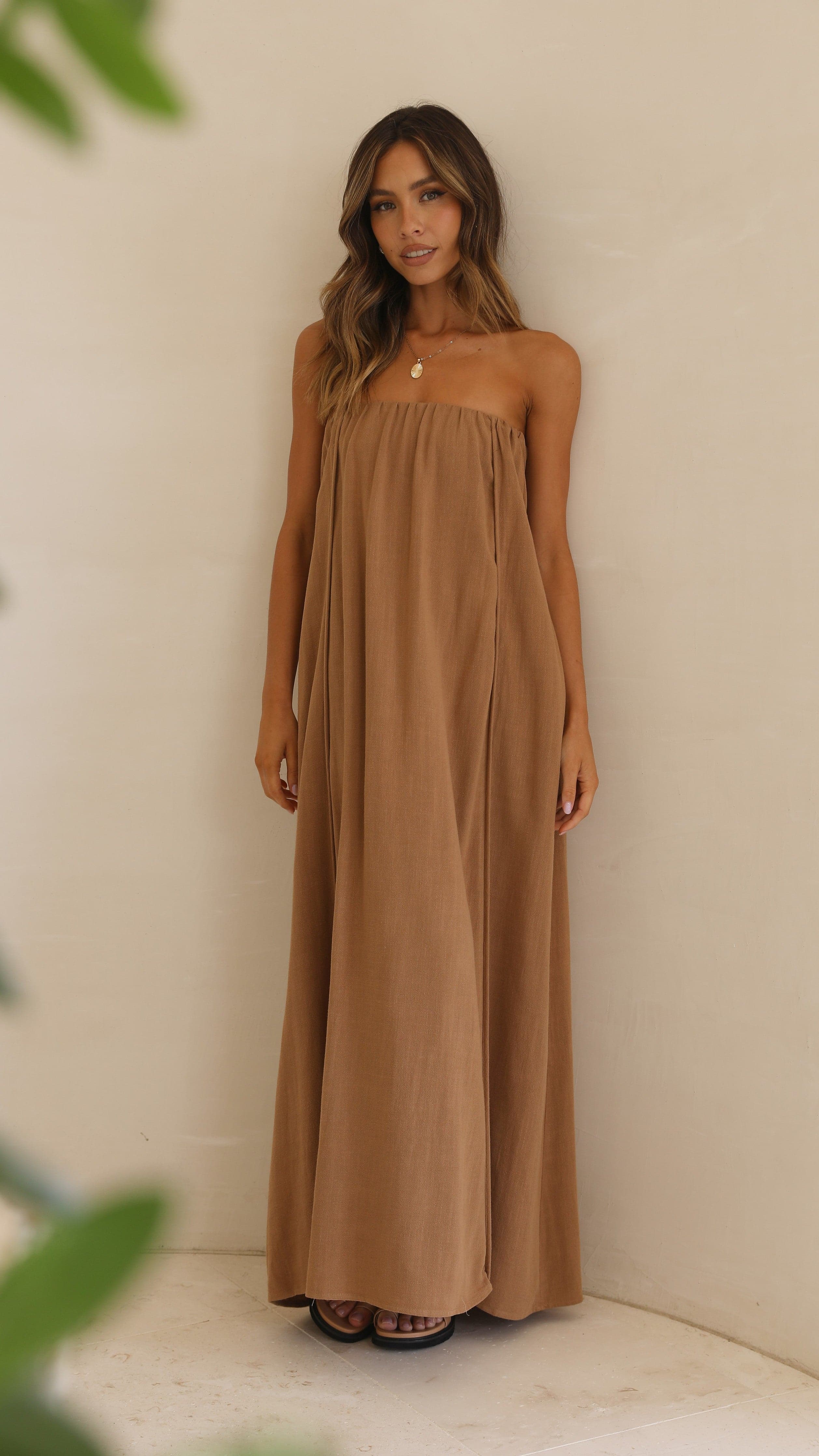 Liliana Maxi Dress - Walnut-Sunshines Bliss
